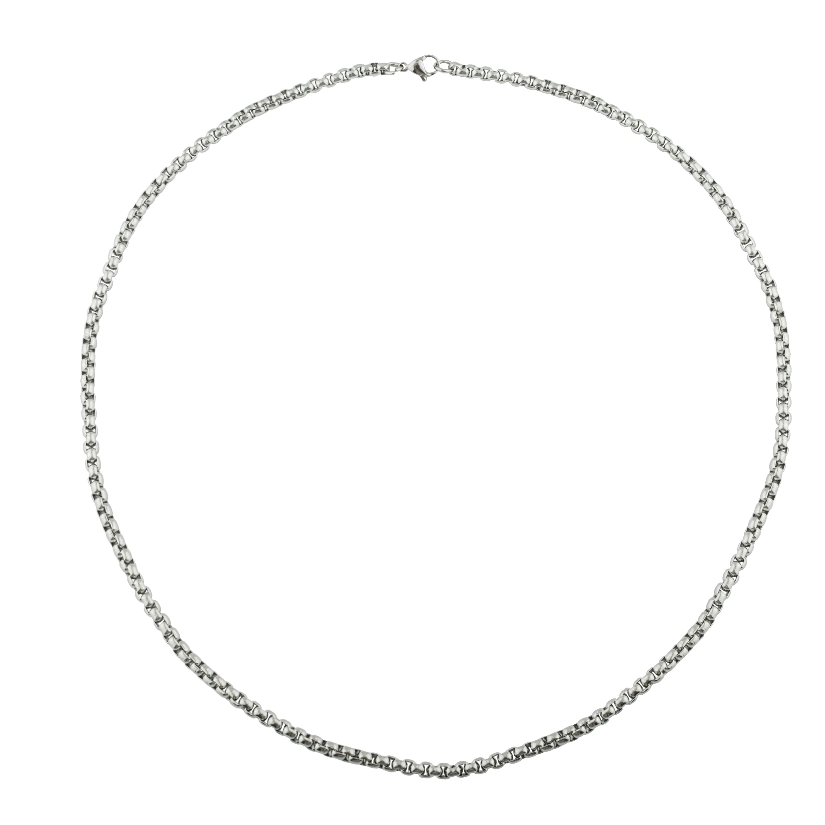 Steel chain with round link