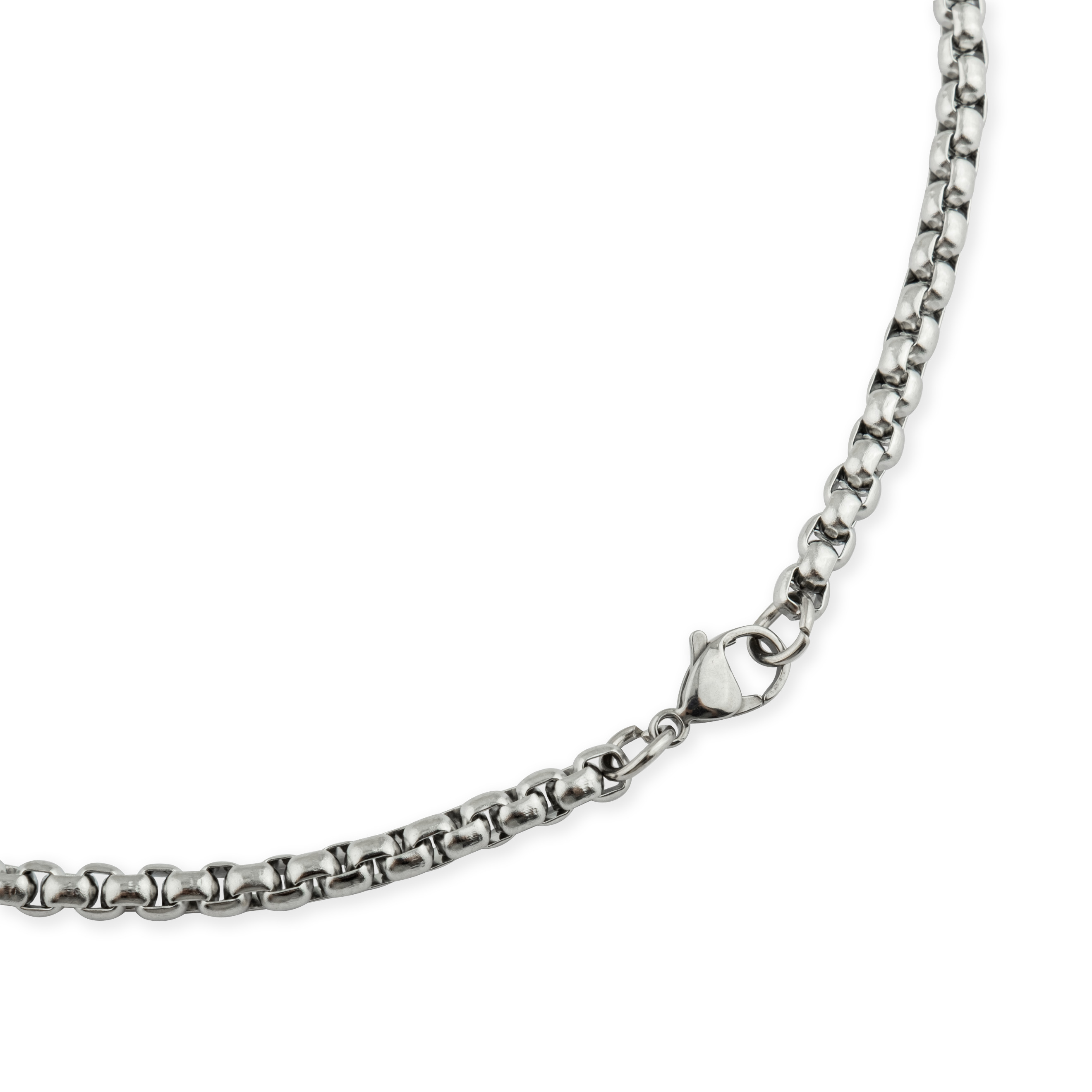 Steel chain with round link