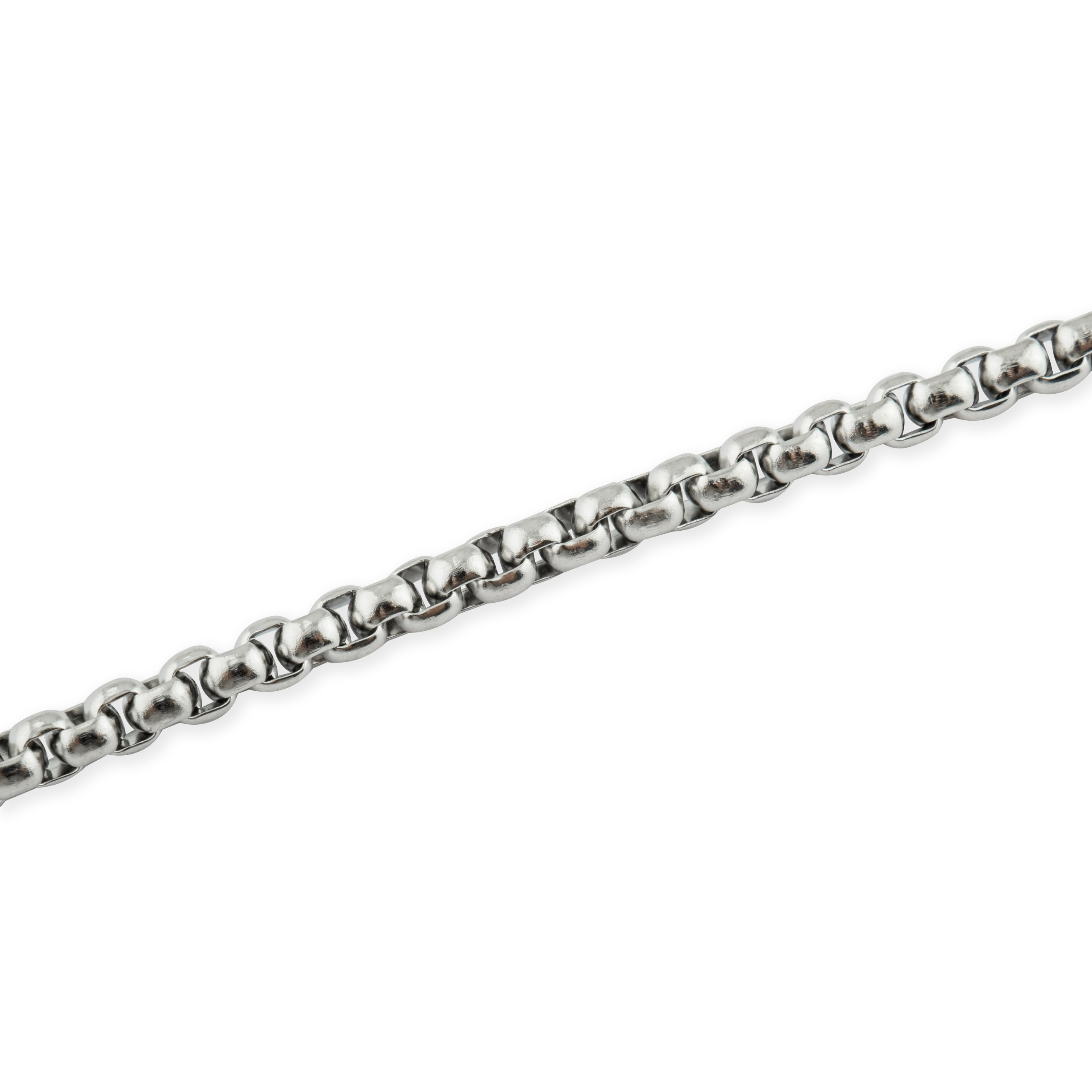 Steel chain with round link