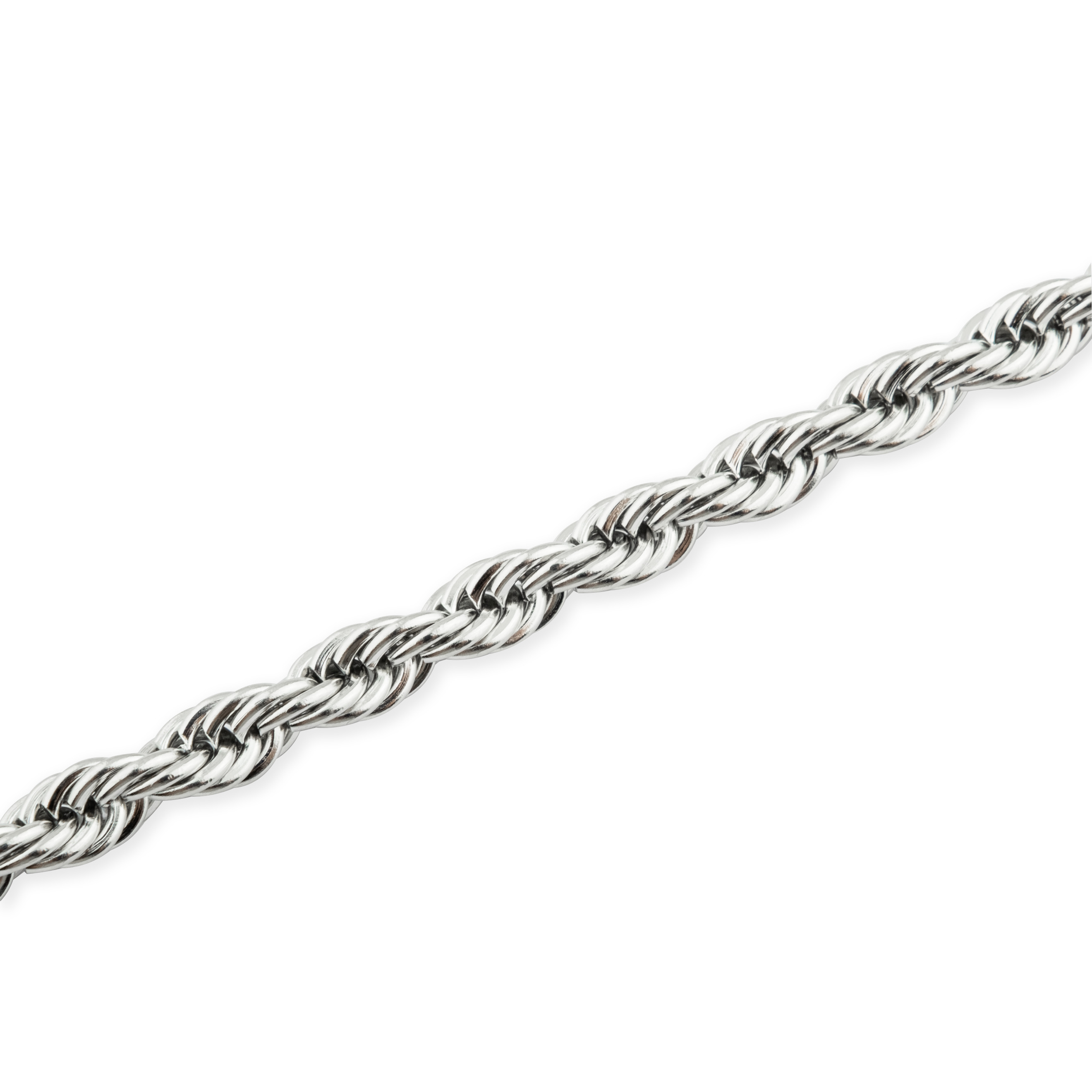 Steel chain with twisted weave