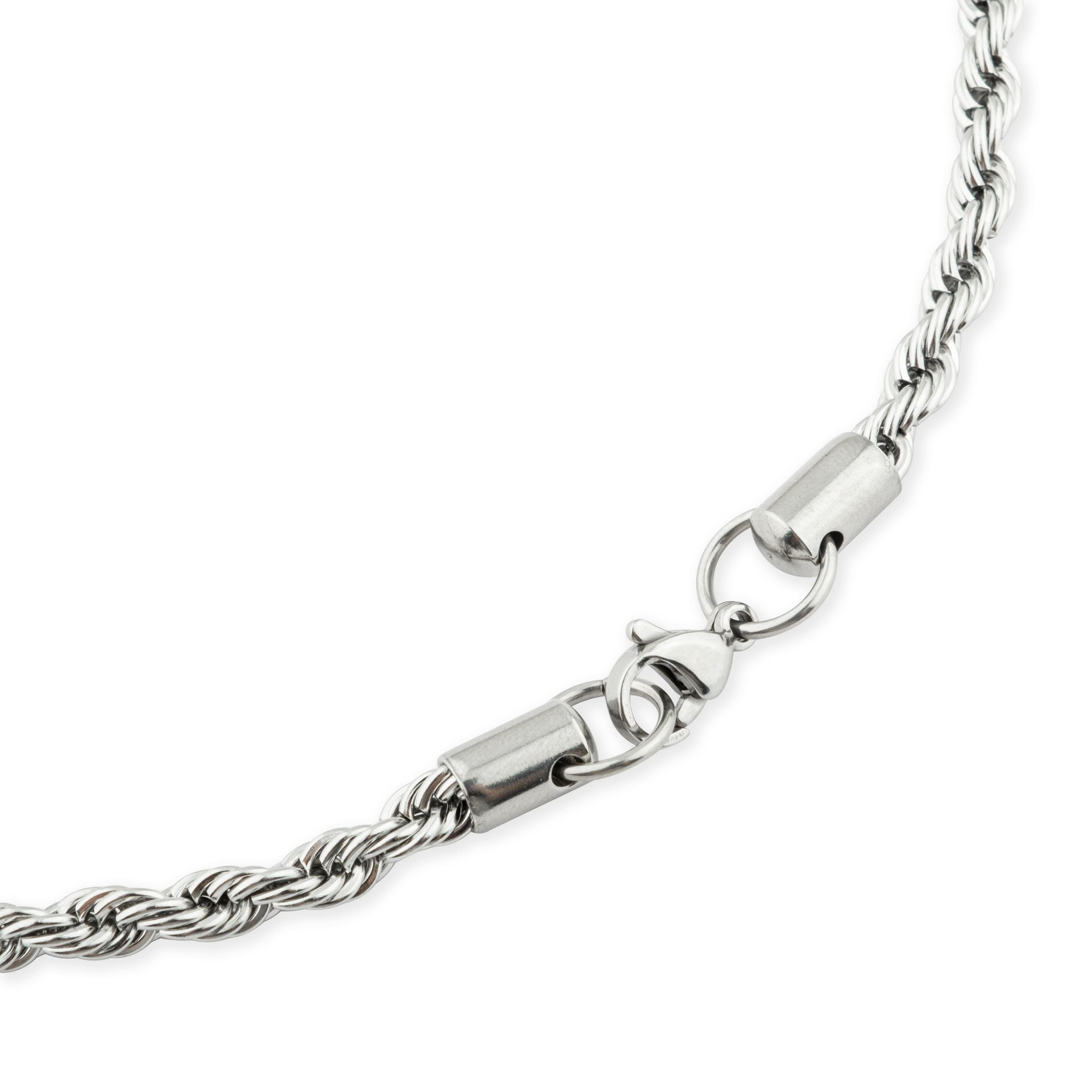 Steel chain with twisted weave