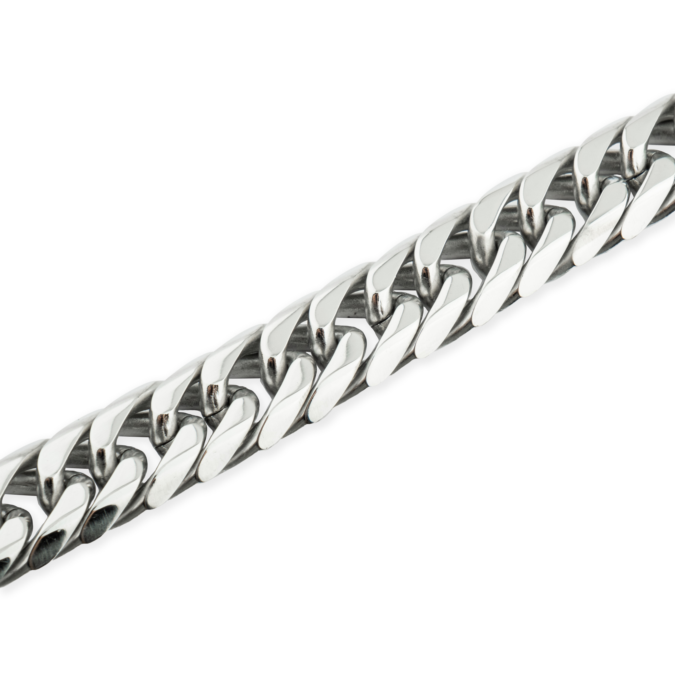 Steel faceted bracelet of armored weaving