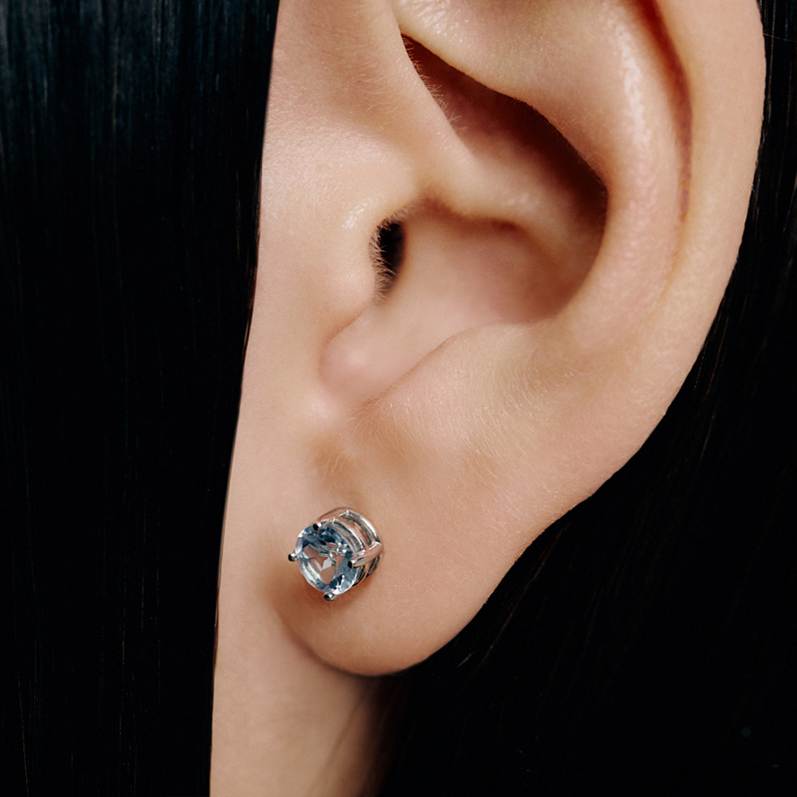 cartoon baby studs with topaz