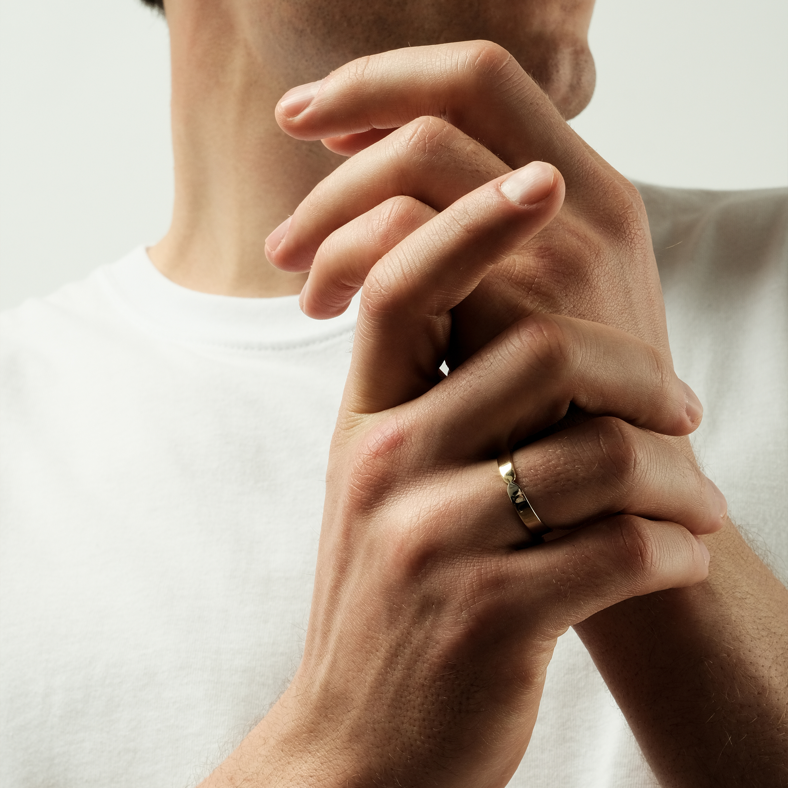 Men's engagement ring made of gold