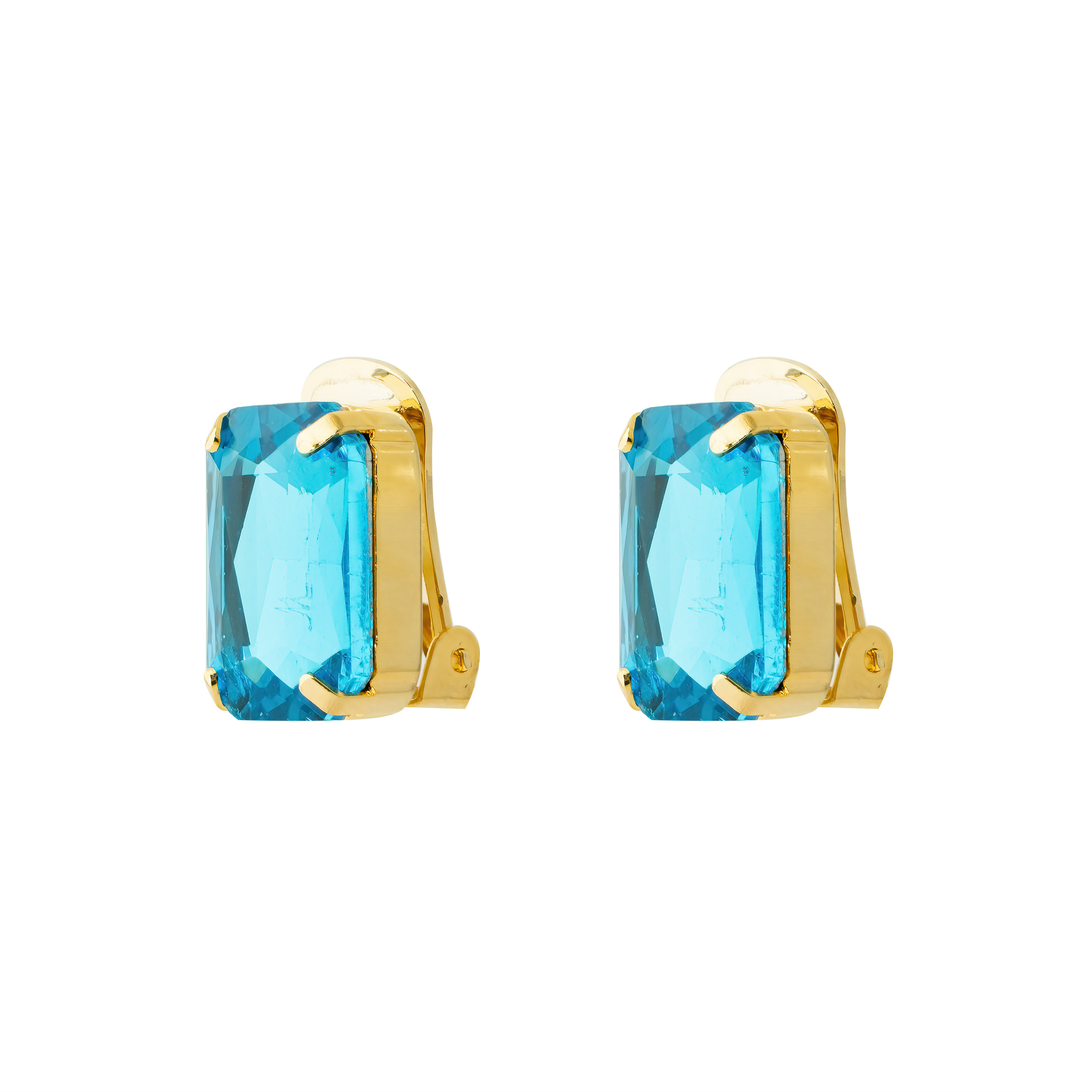 clips with blue crystals