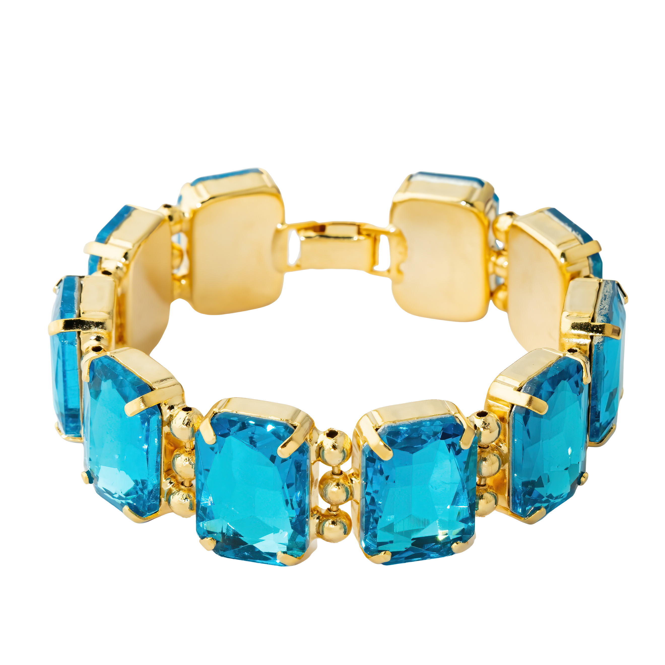 bracelet with blue crystals