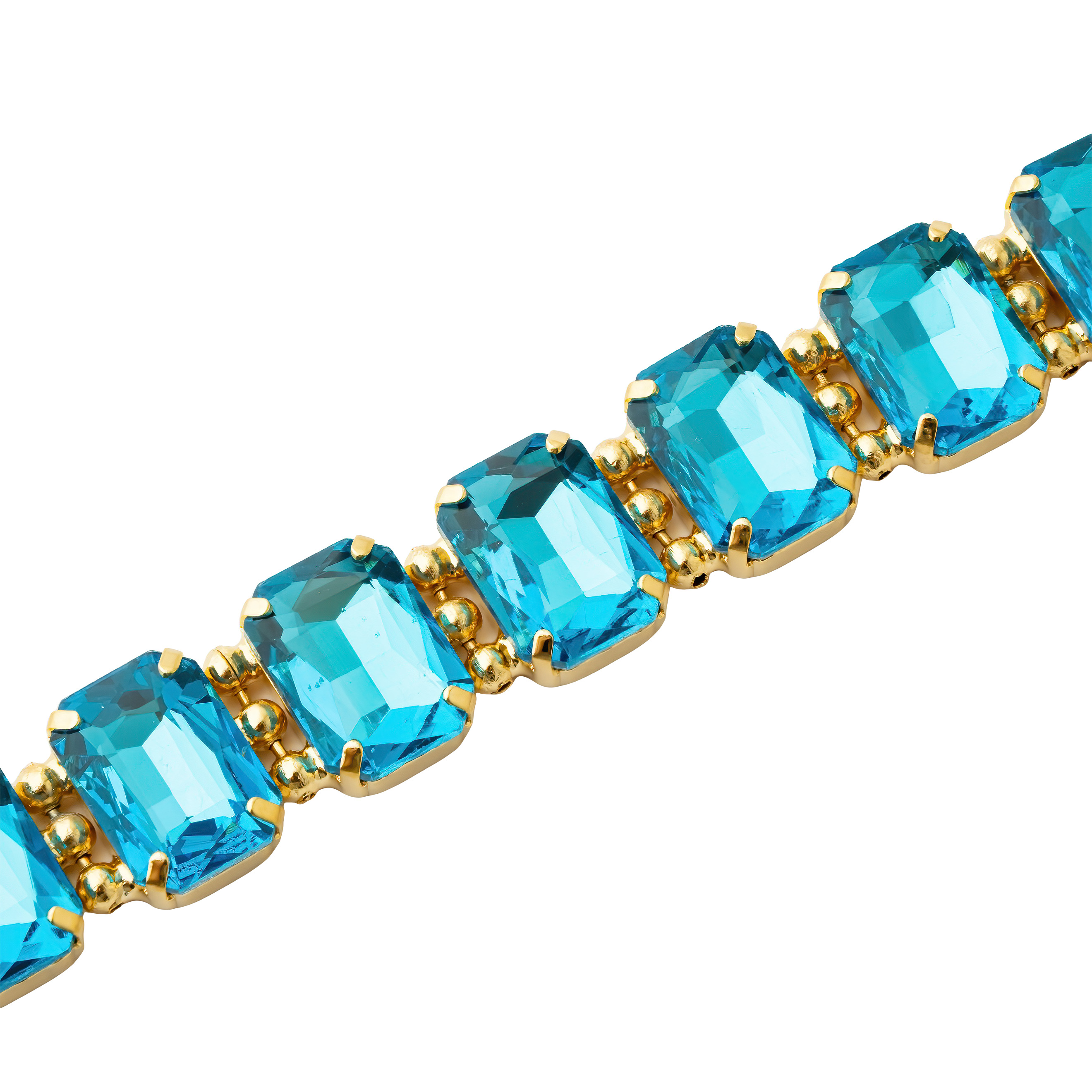 bracelet with blue crystals