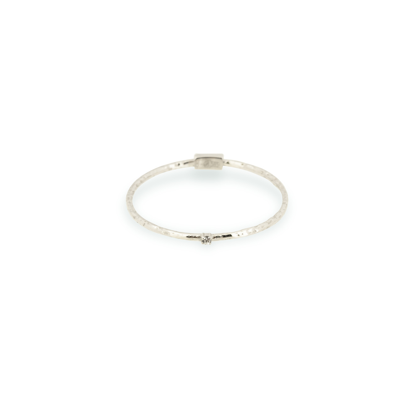 Lovelavka Кольцо Invisible из белого золота с белым топазом кольцо с топазом и бриллиантами из белого золота
