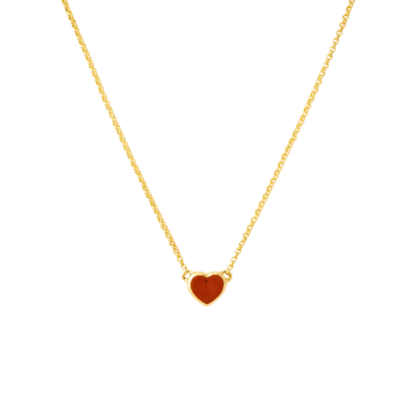 lovelavka подвеска талисман из золота с синтетическим рубином Lovelavka Подвеска Stone Heart из золота с яшмой
