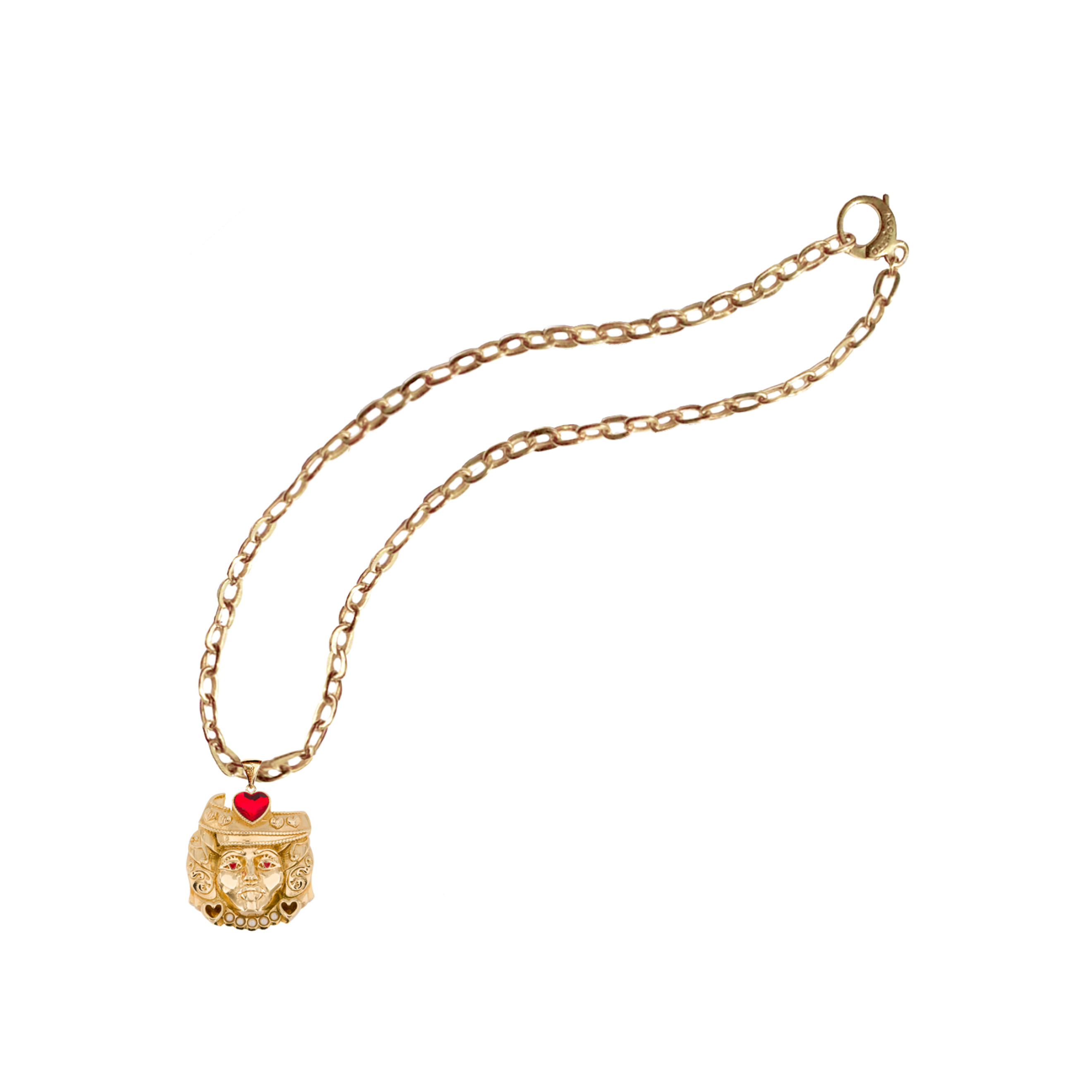 Позолоченный кулон на цепочке AUREA BIG + LOVER MOOR GOLD CHARM
