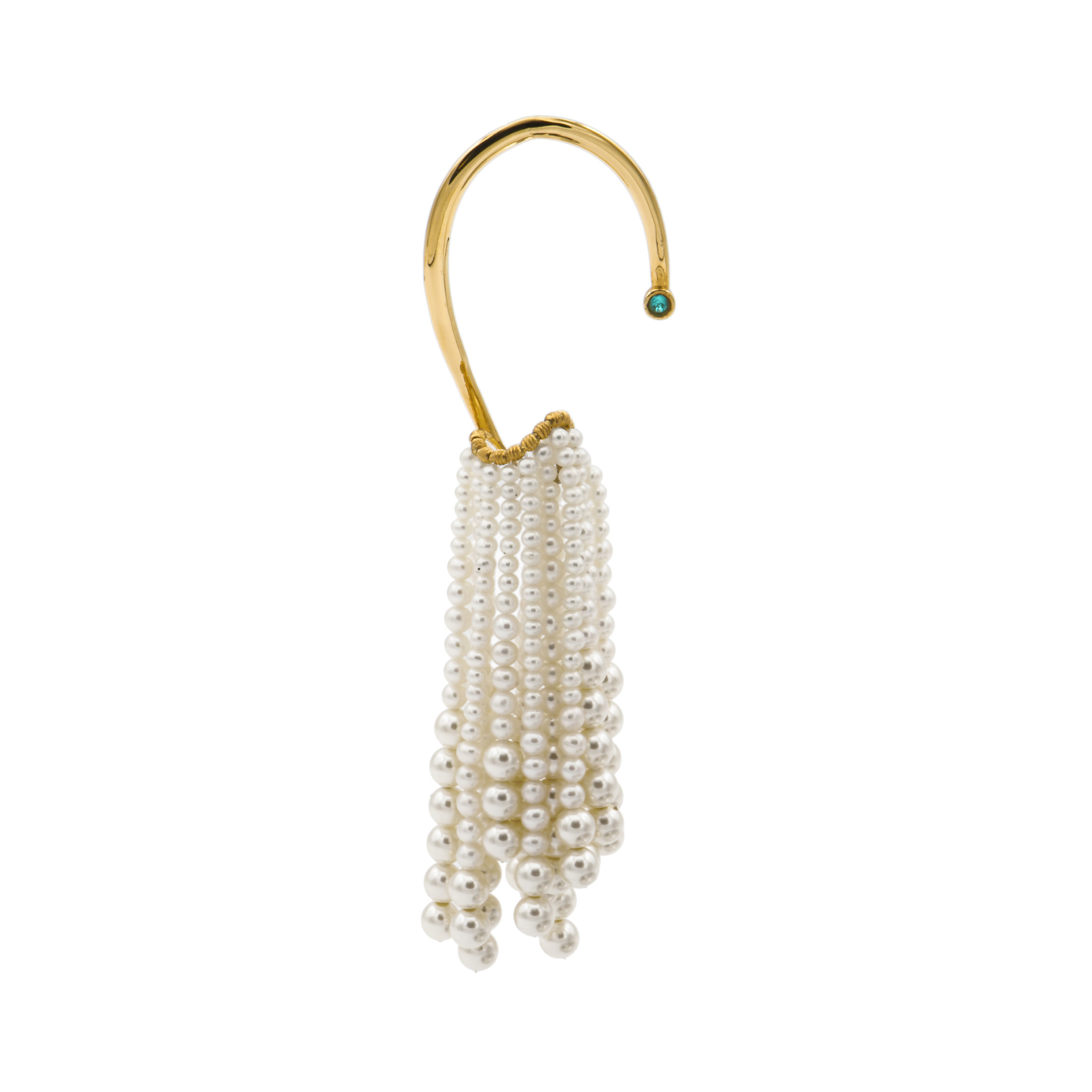 Gilded cuff with MARGARITA EARCUFF pendants