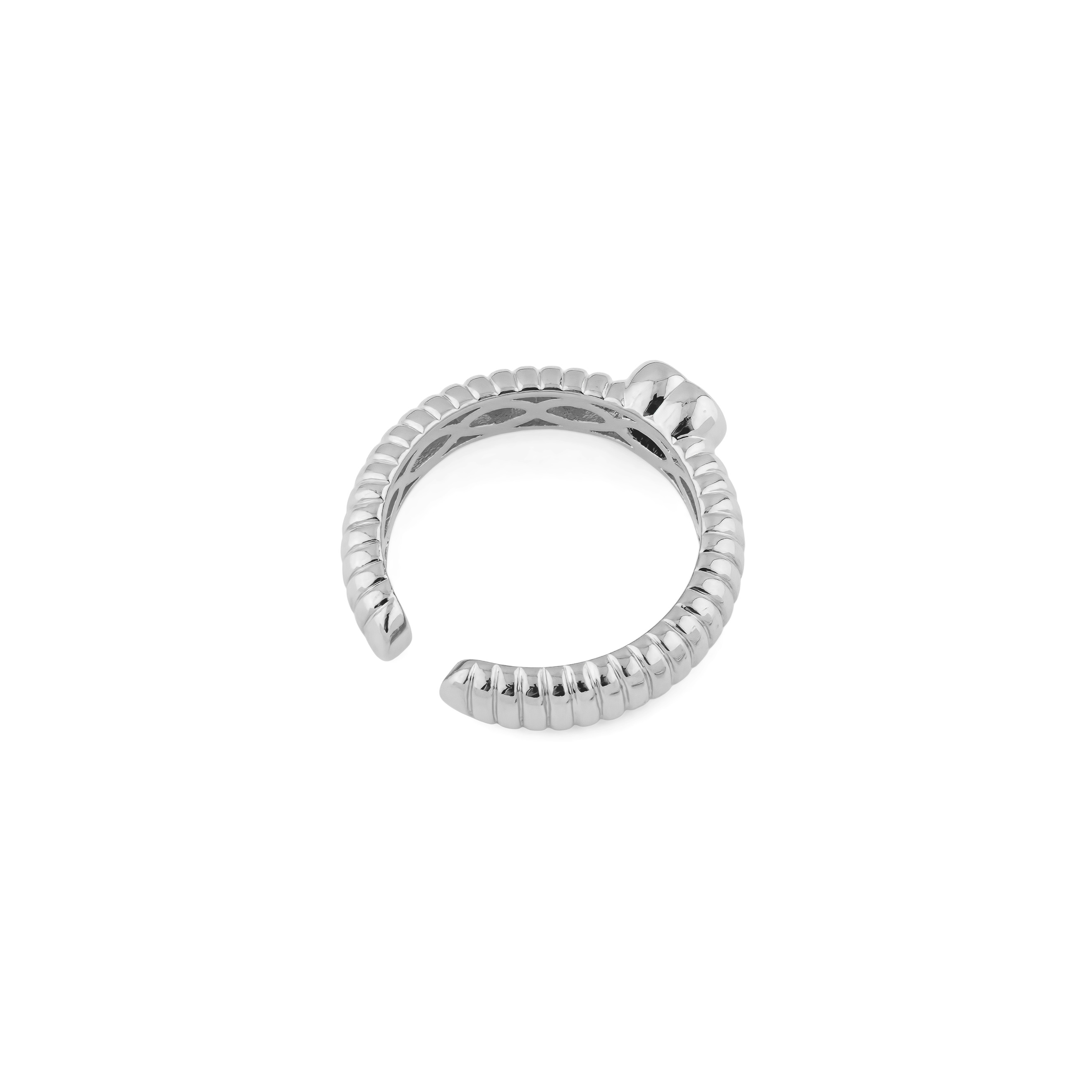 curly ring with a black heart