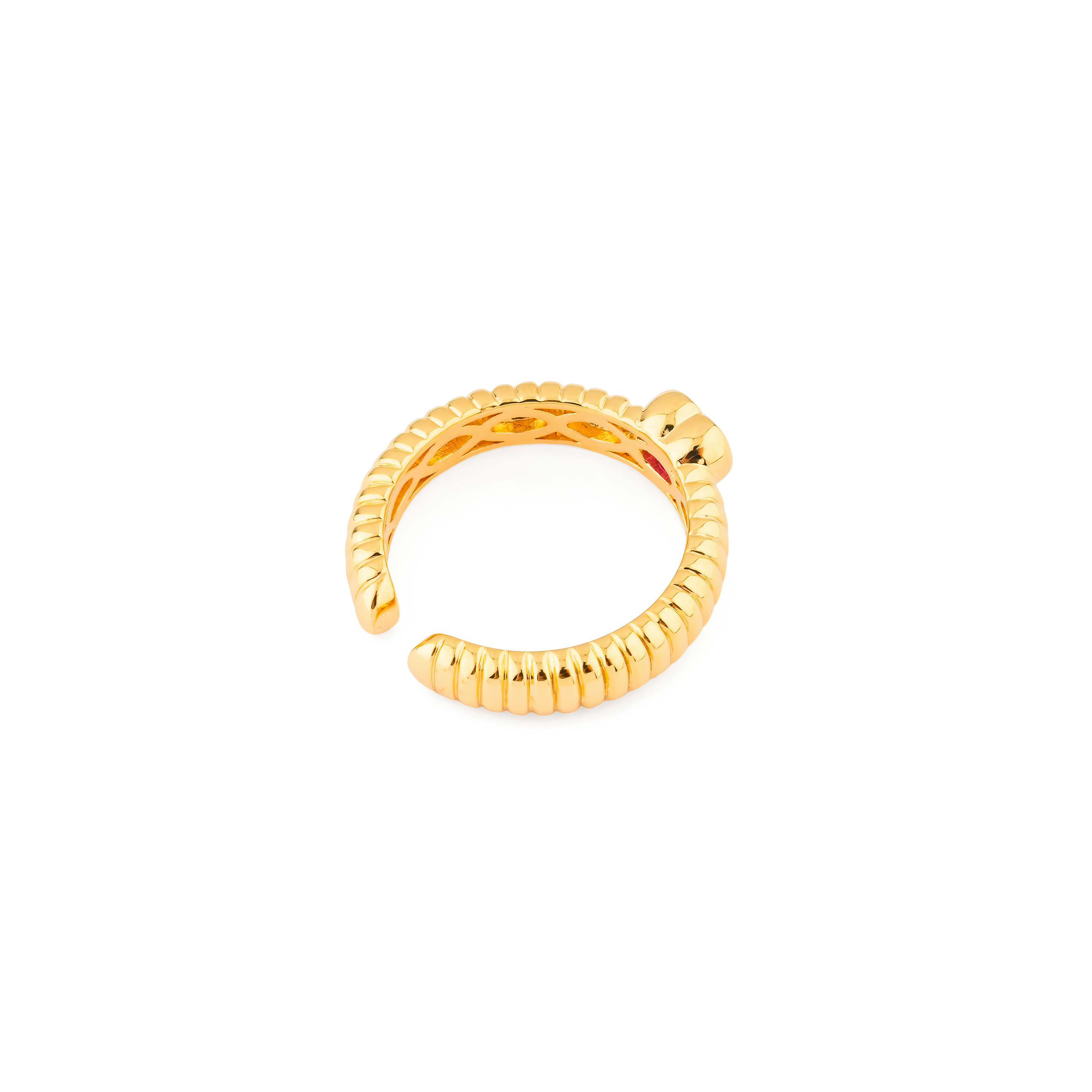 Сurly ring with a red heart