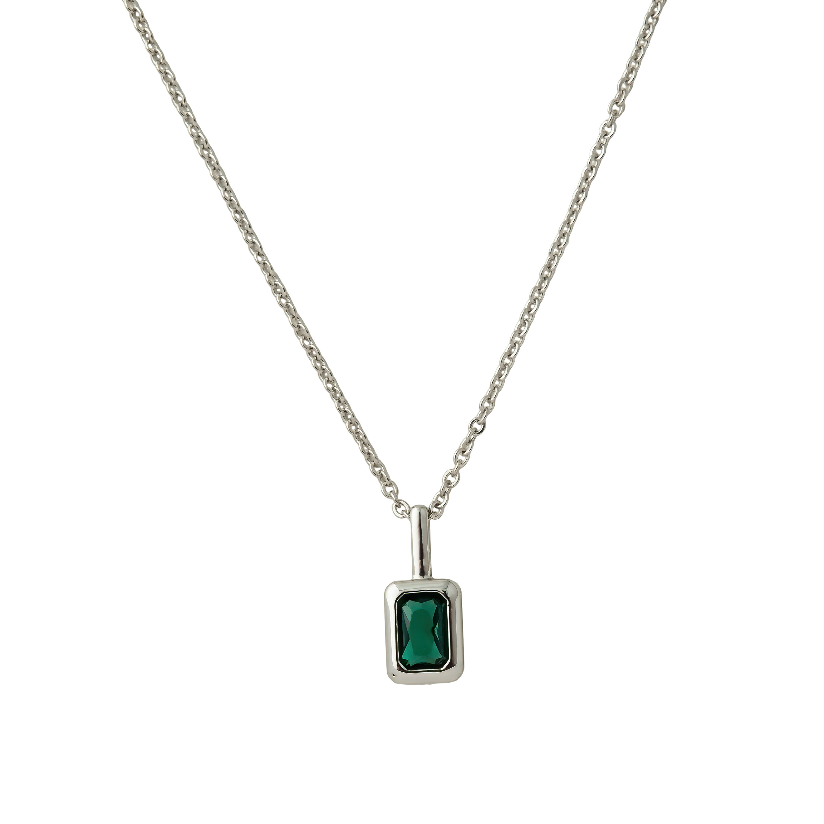 chain with green crystal