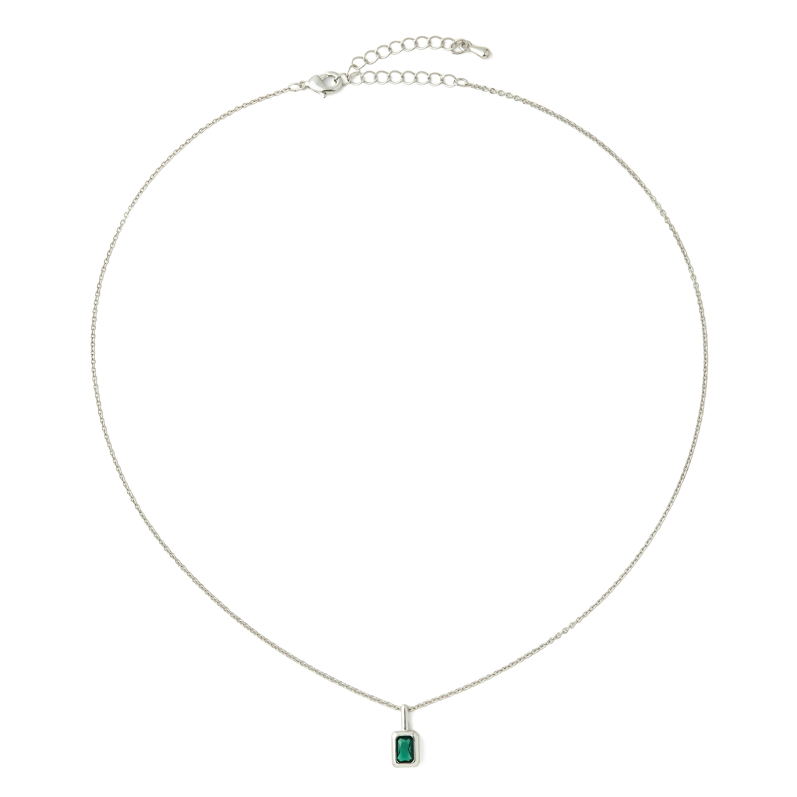 chain with green crystal