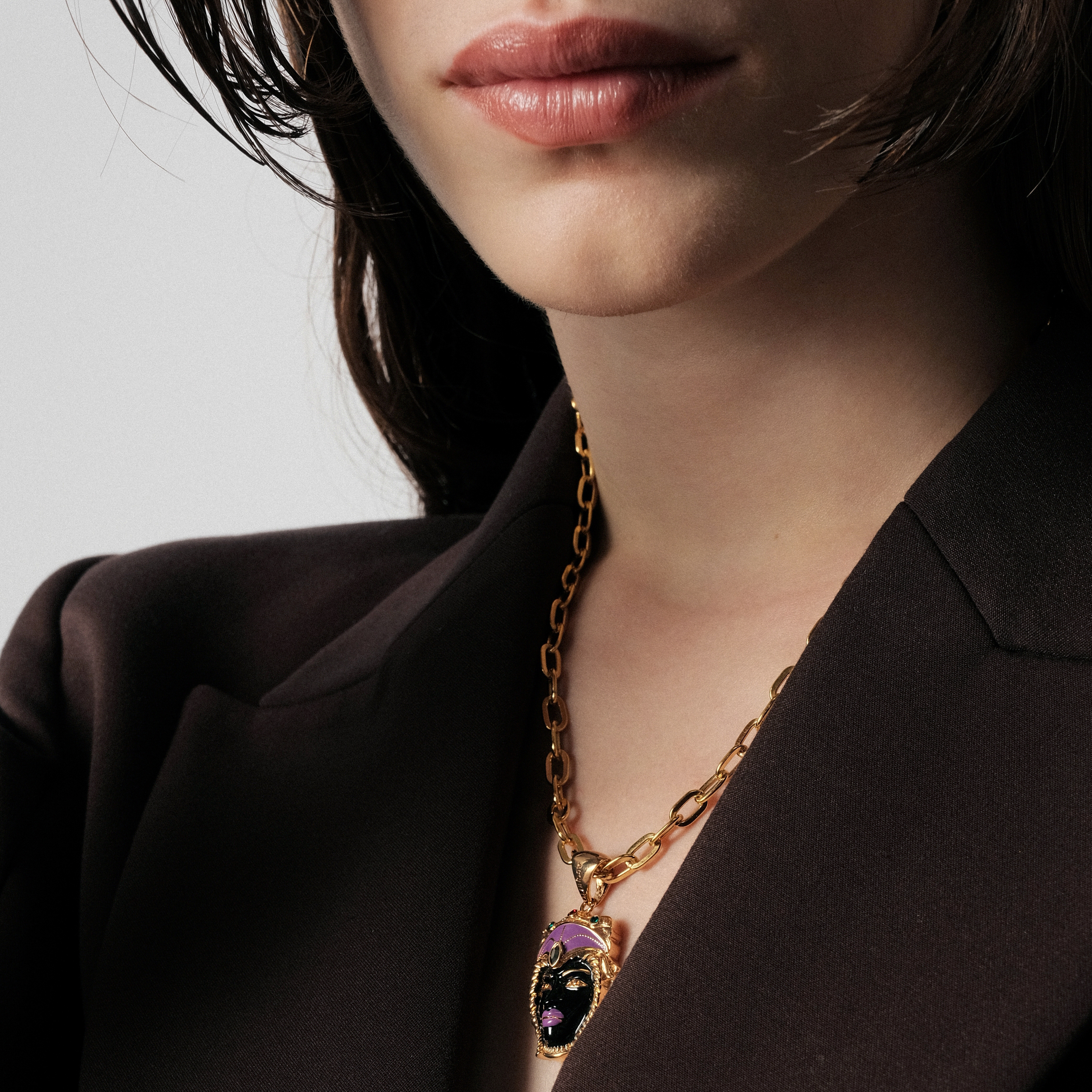 Кулон с черной эмалью BRAVE MOOR POLISHED CHARM
