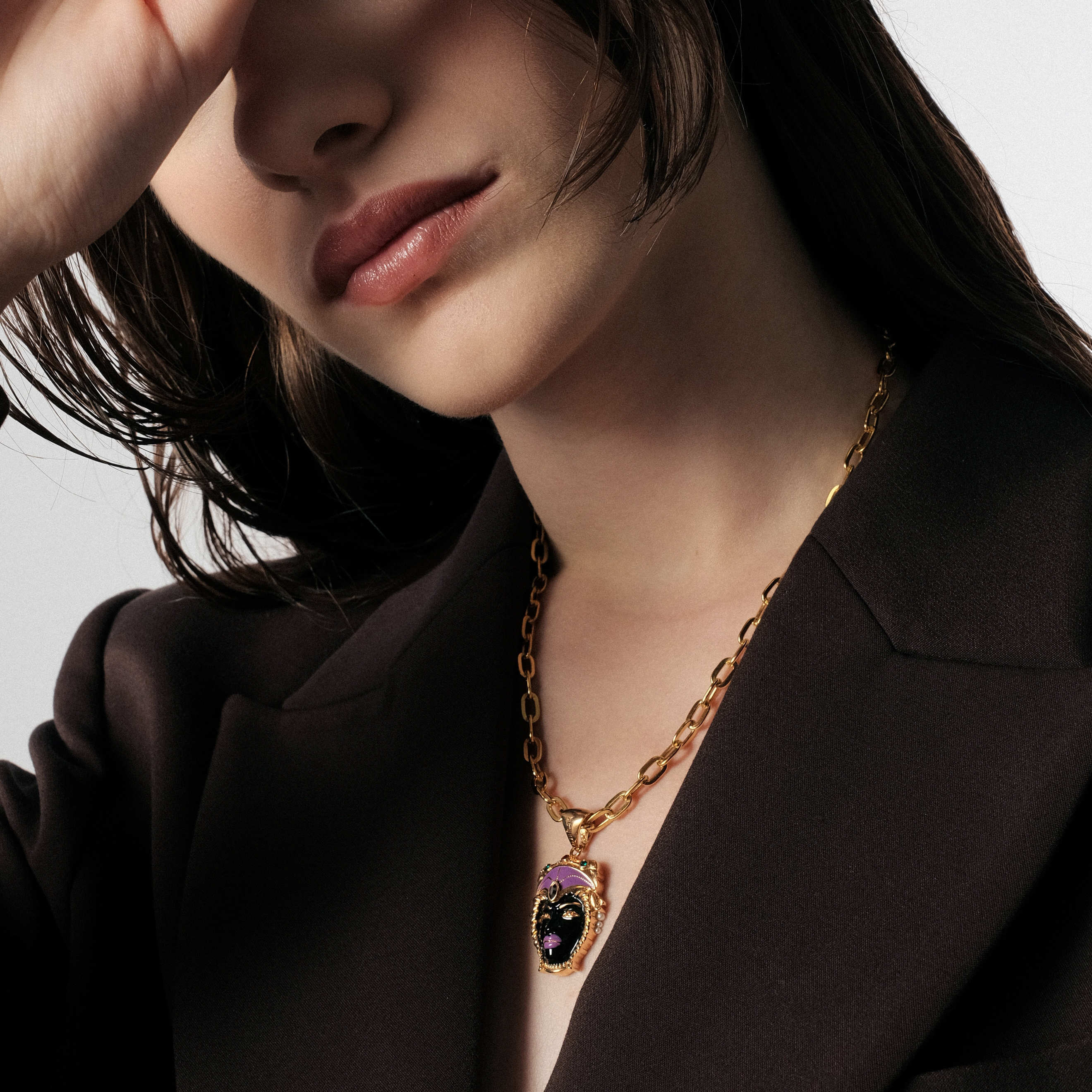 Кулон с черной эмалью BRAVE MOOR POLISHED CHARM