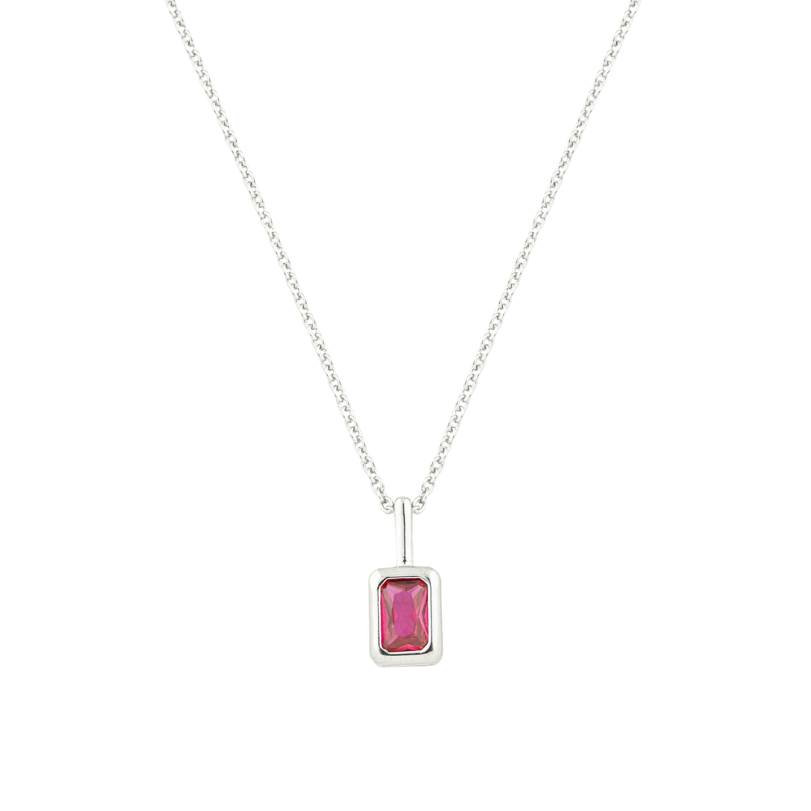 chain with pink crystal
