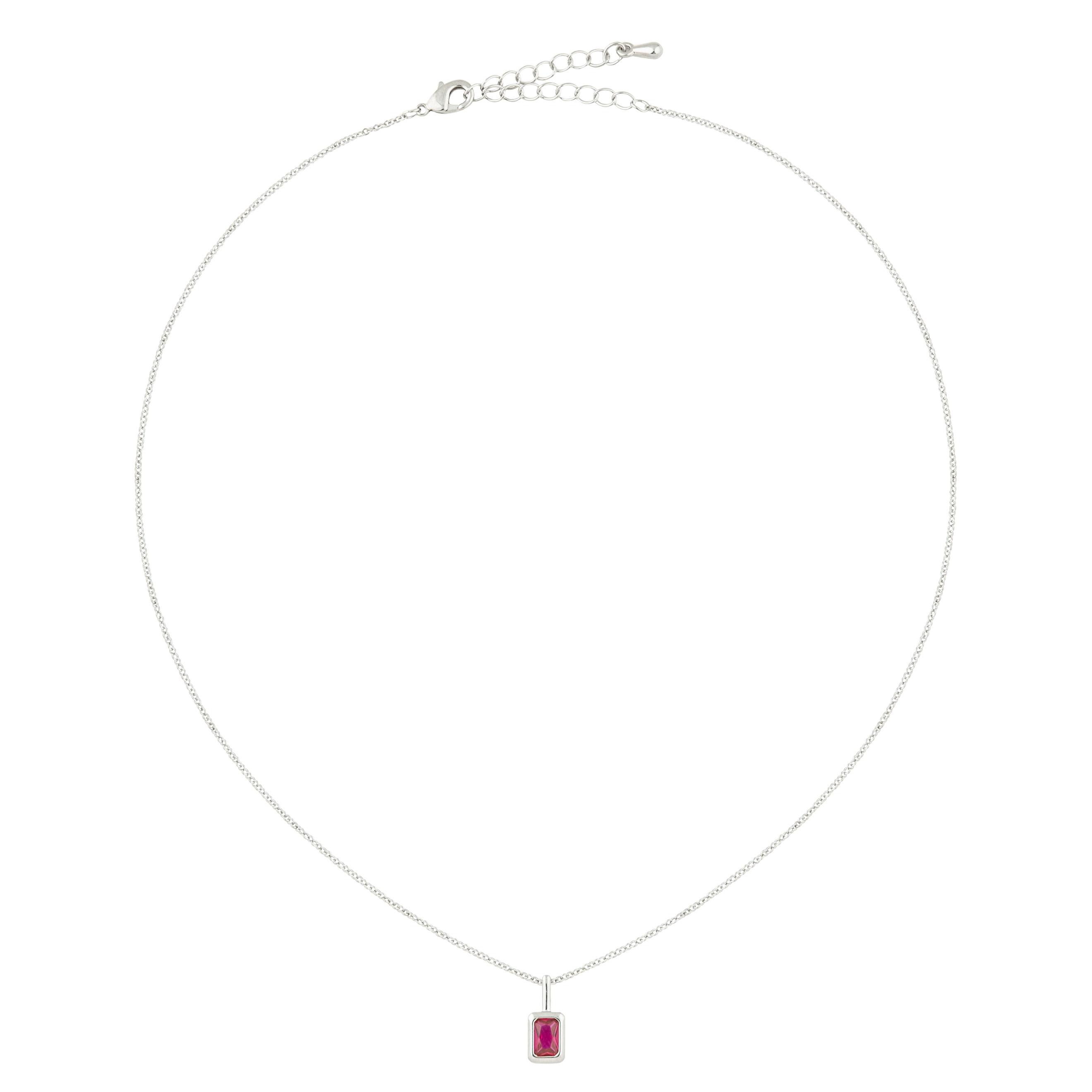 chain with pink crystal