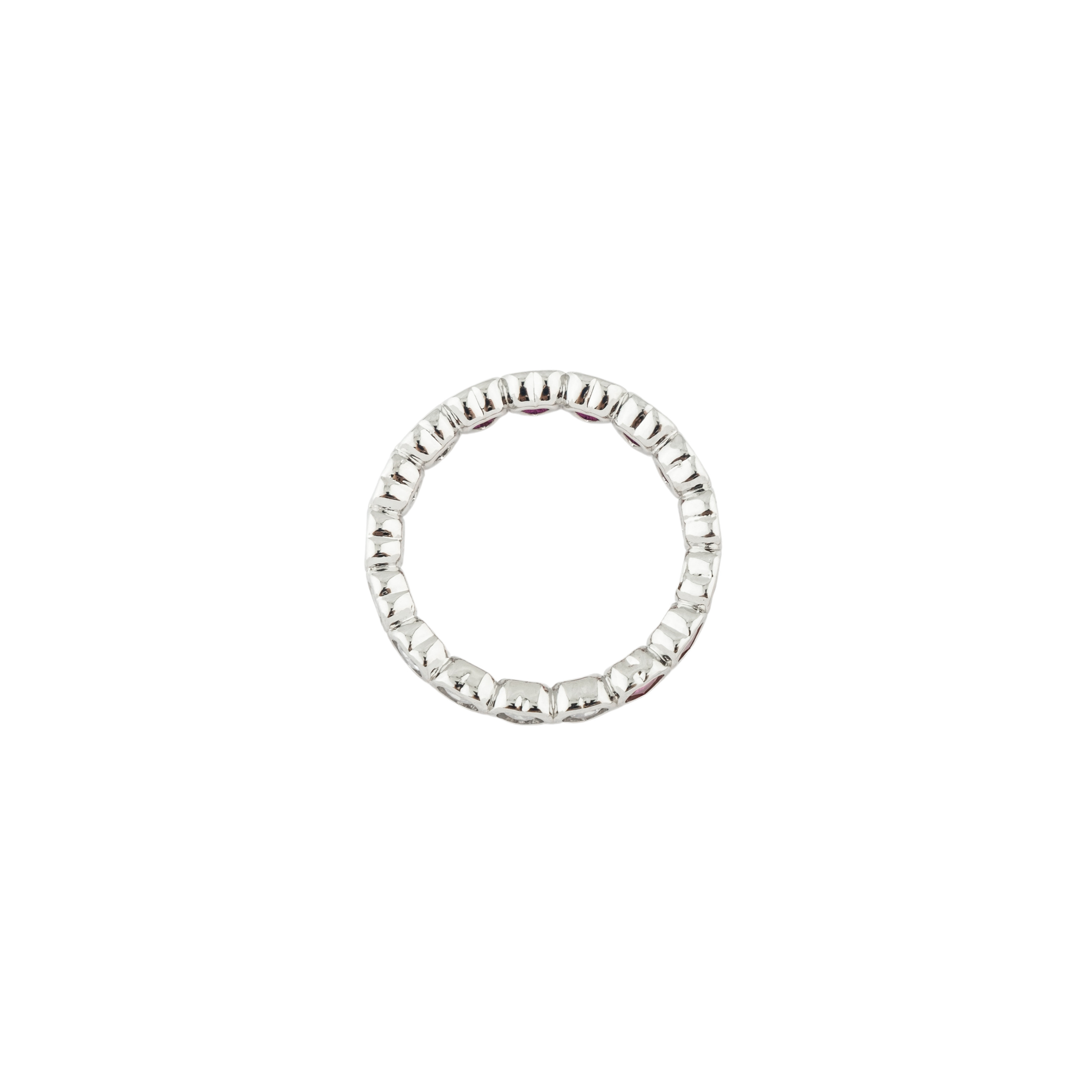 heart ring with white and pink crystals