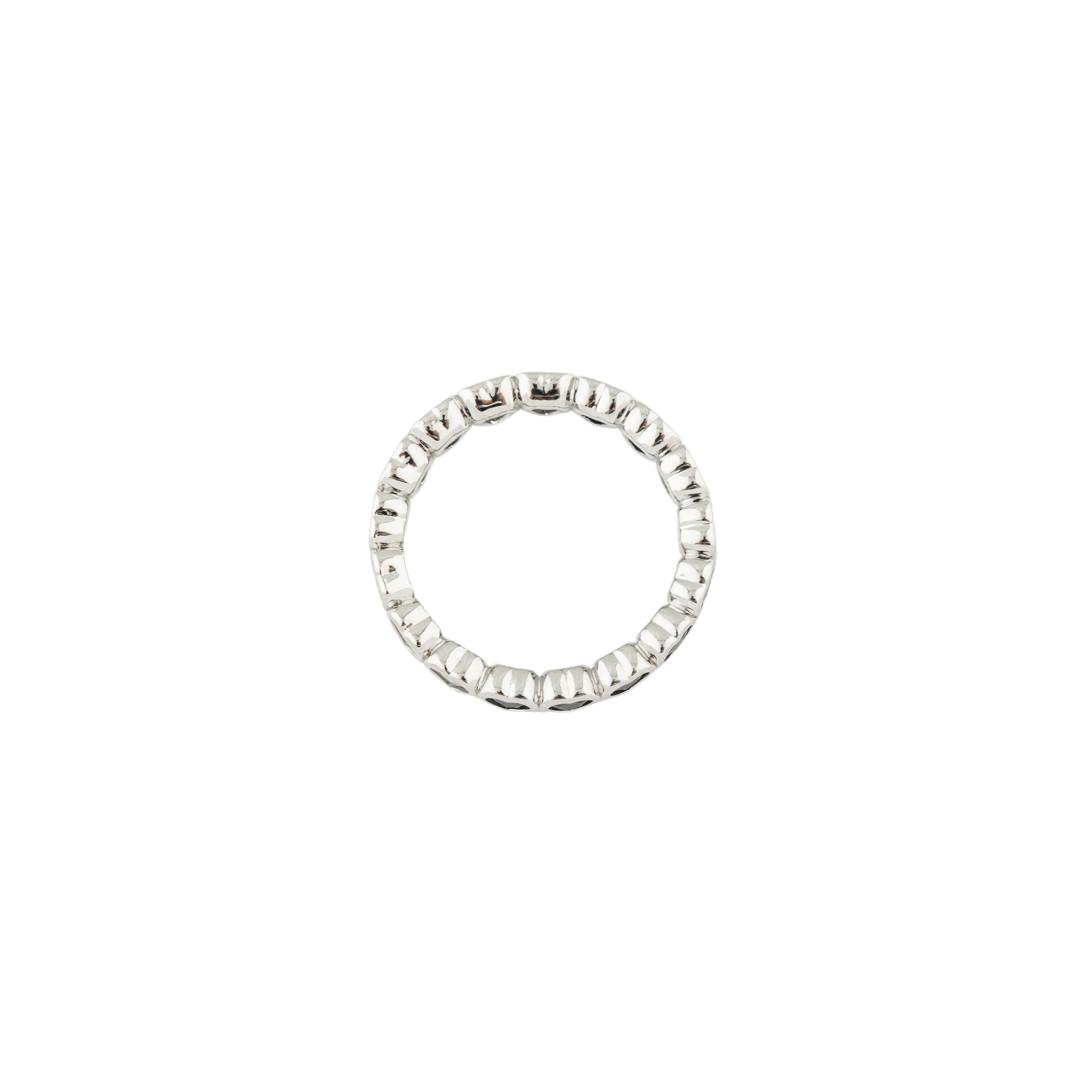 heart ring with white and black crystals