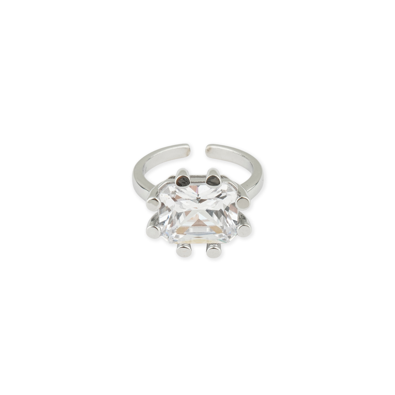 Herald Percy Серебристое кольцо с кристаллом herald percy серебристое незамкнутое кольцо с кристаллами