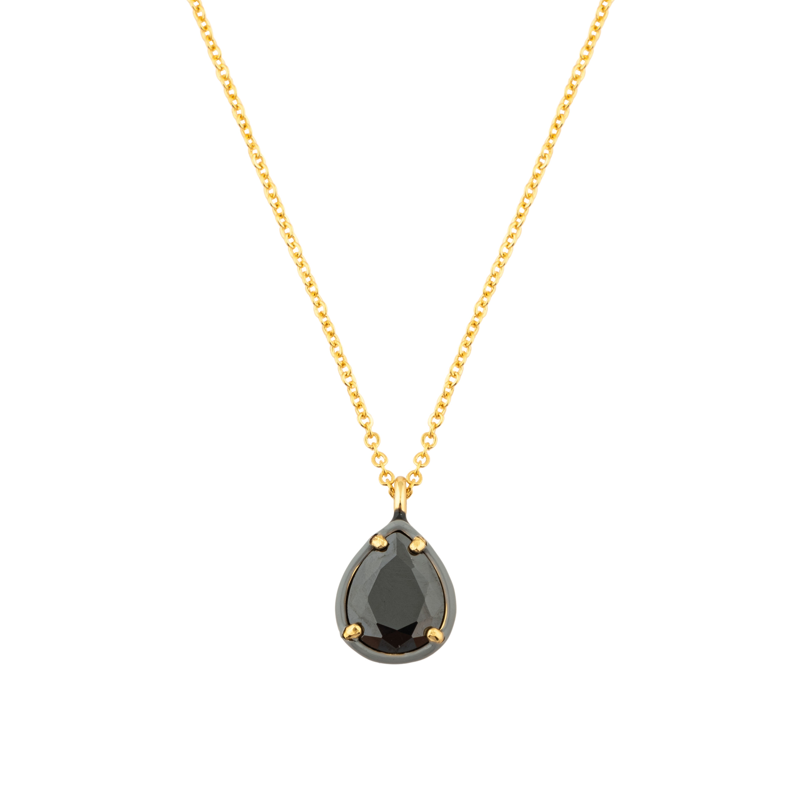 chain with a drop crystal pendant