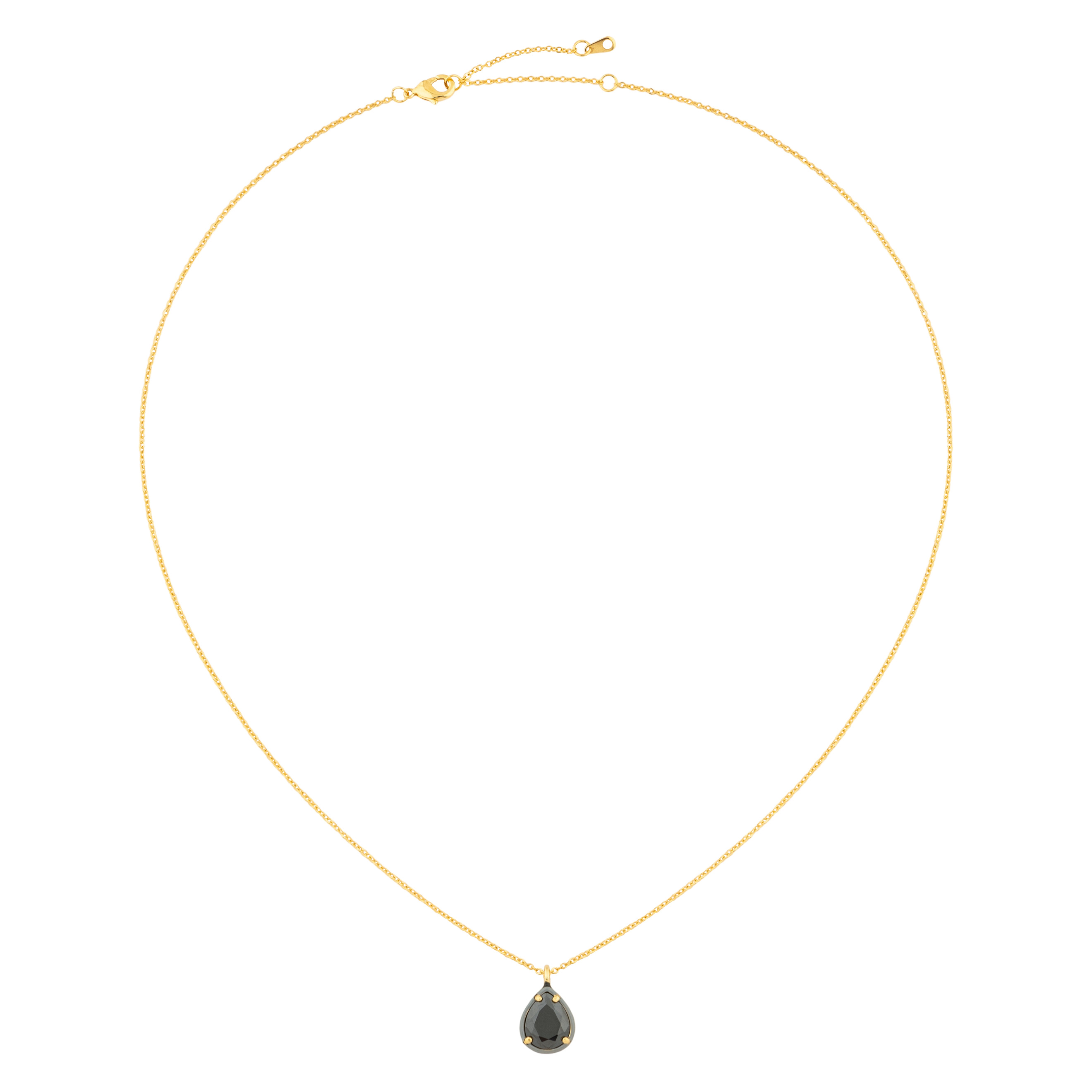 chain with a drop crystal pendant