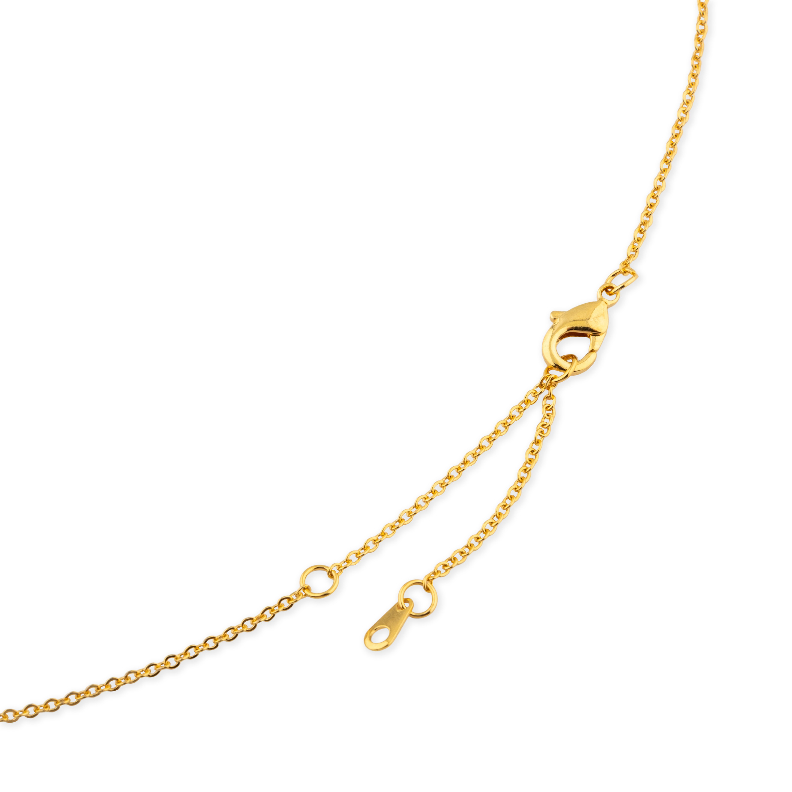 chain with a rectangle crystal pendant
