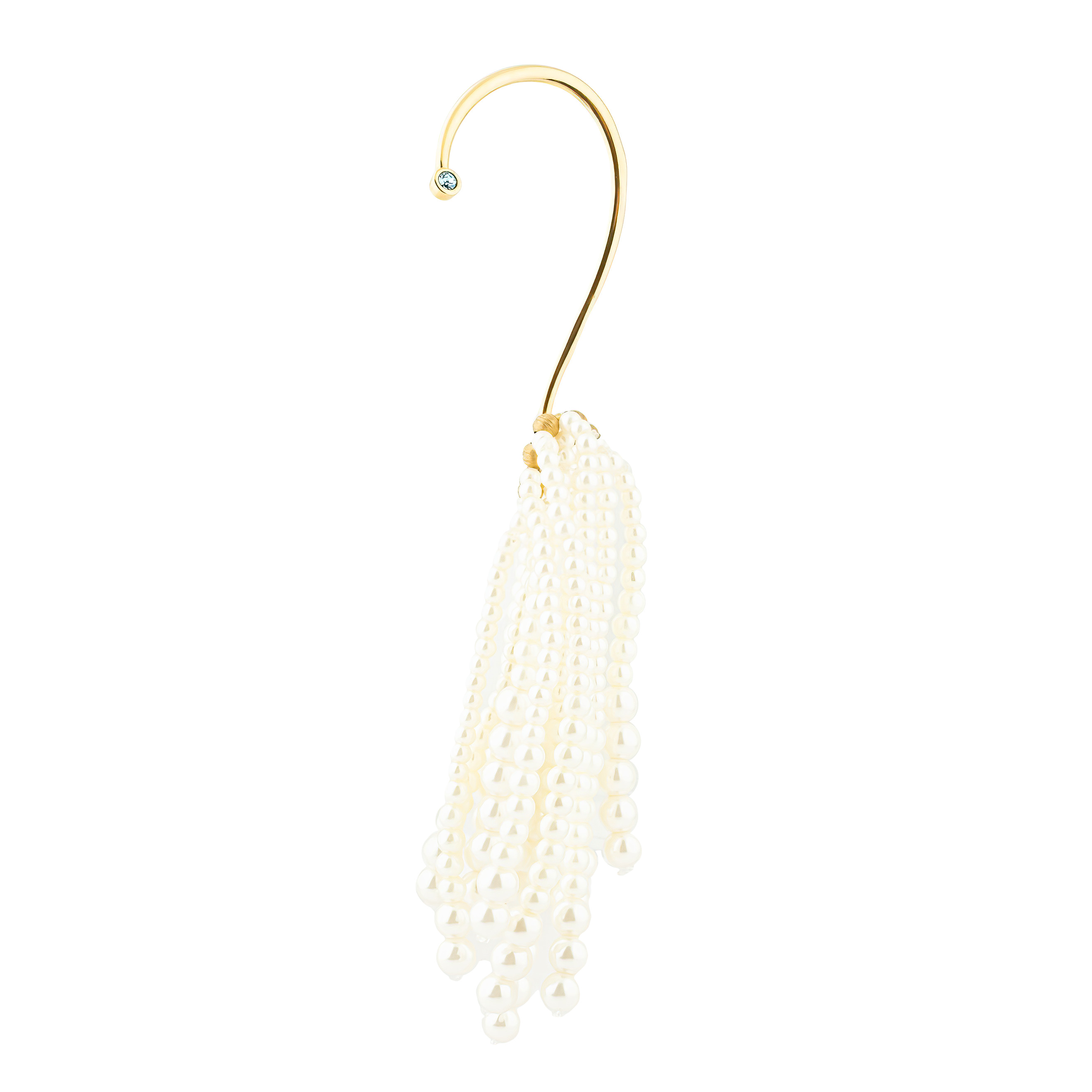 Gilded cuff with MARGARITA EARCUFF pendants
