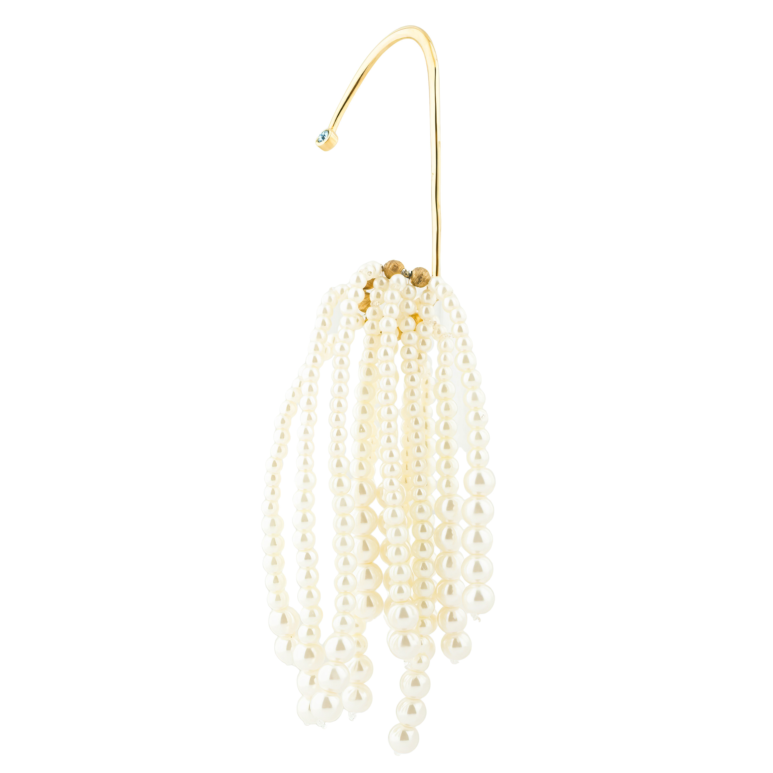 Gilded cuff with MARGARITA EARCUFF pendants