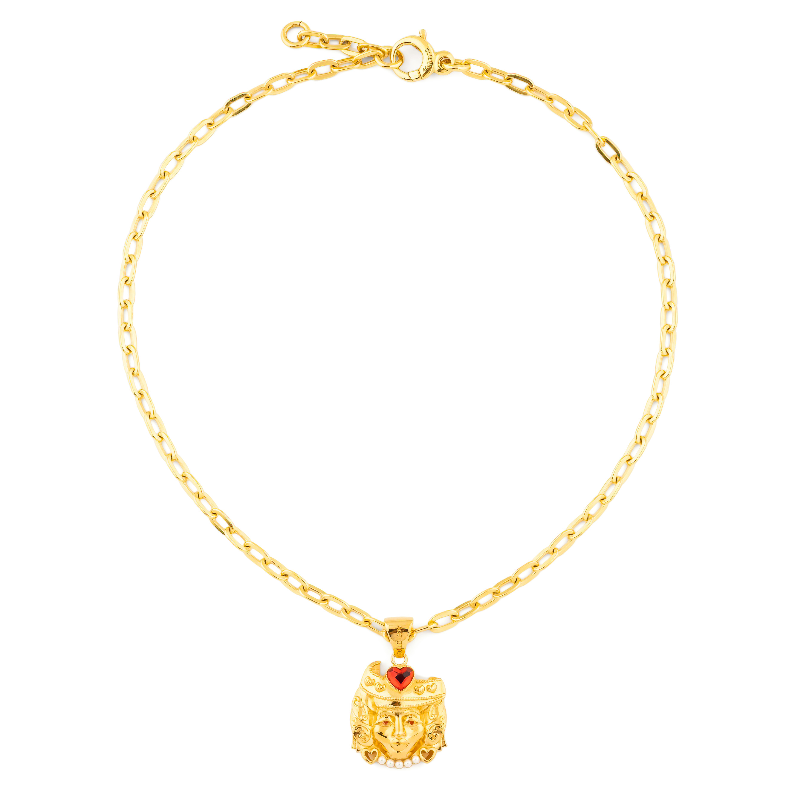 Позолоченный кулон на цепочке AUREA BIG + LOVER MOOR GOLD CHARM
