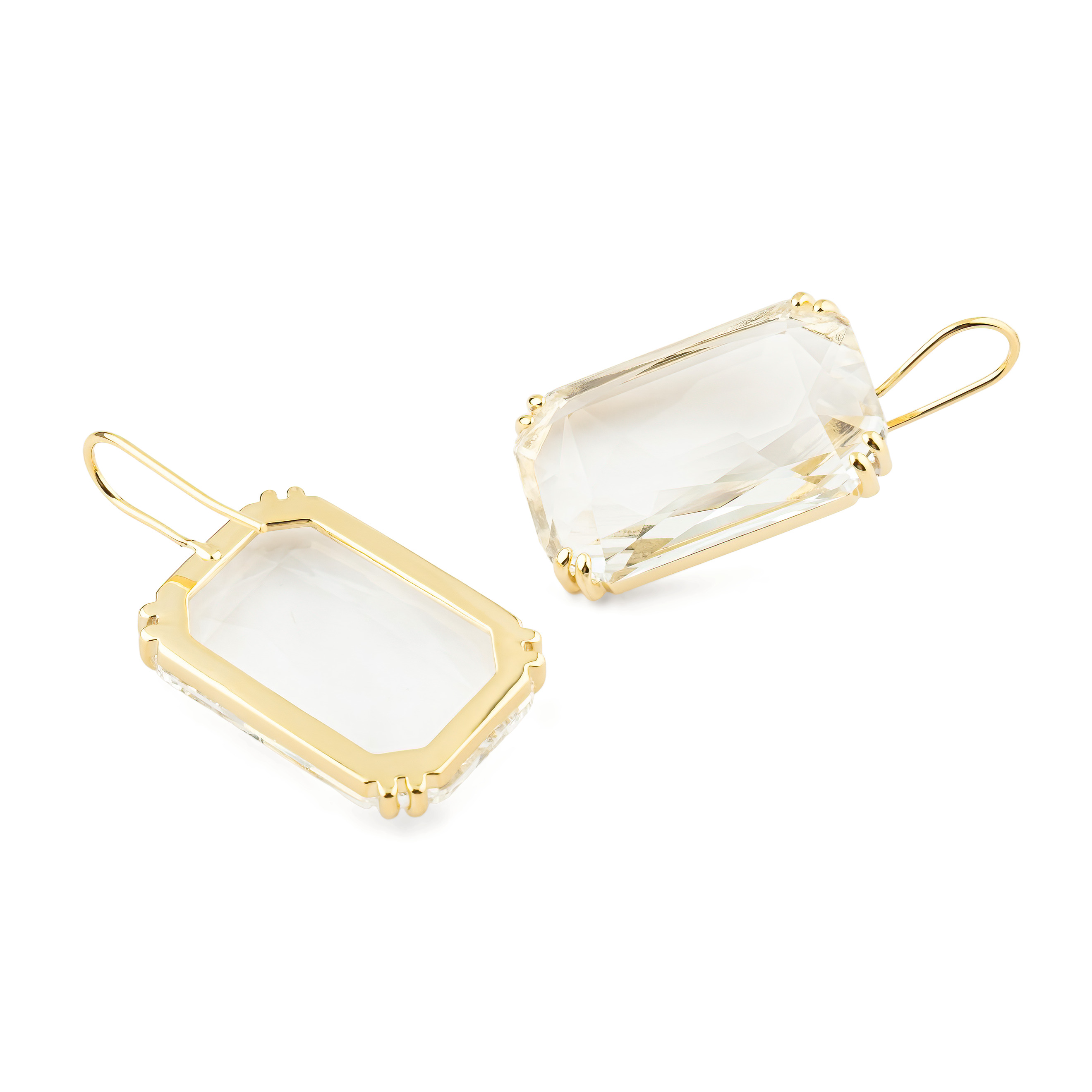 Earrings with large crystals