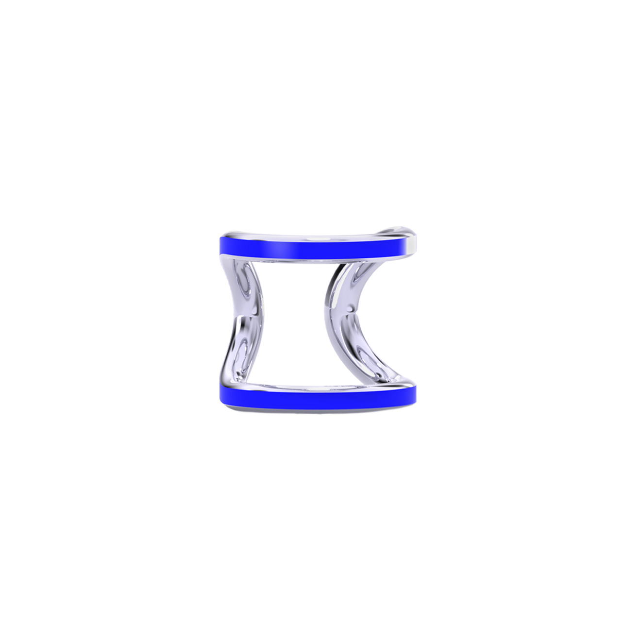 Prosto Jewelry Кафф cвобода из серебра с синей эмалью prosto jewelry колье из серебра с разноцветными подвесками