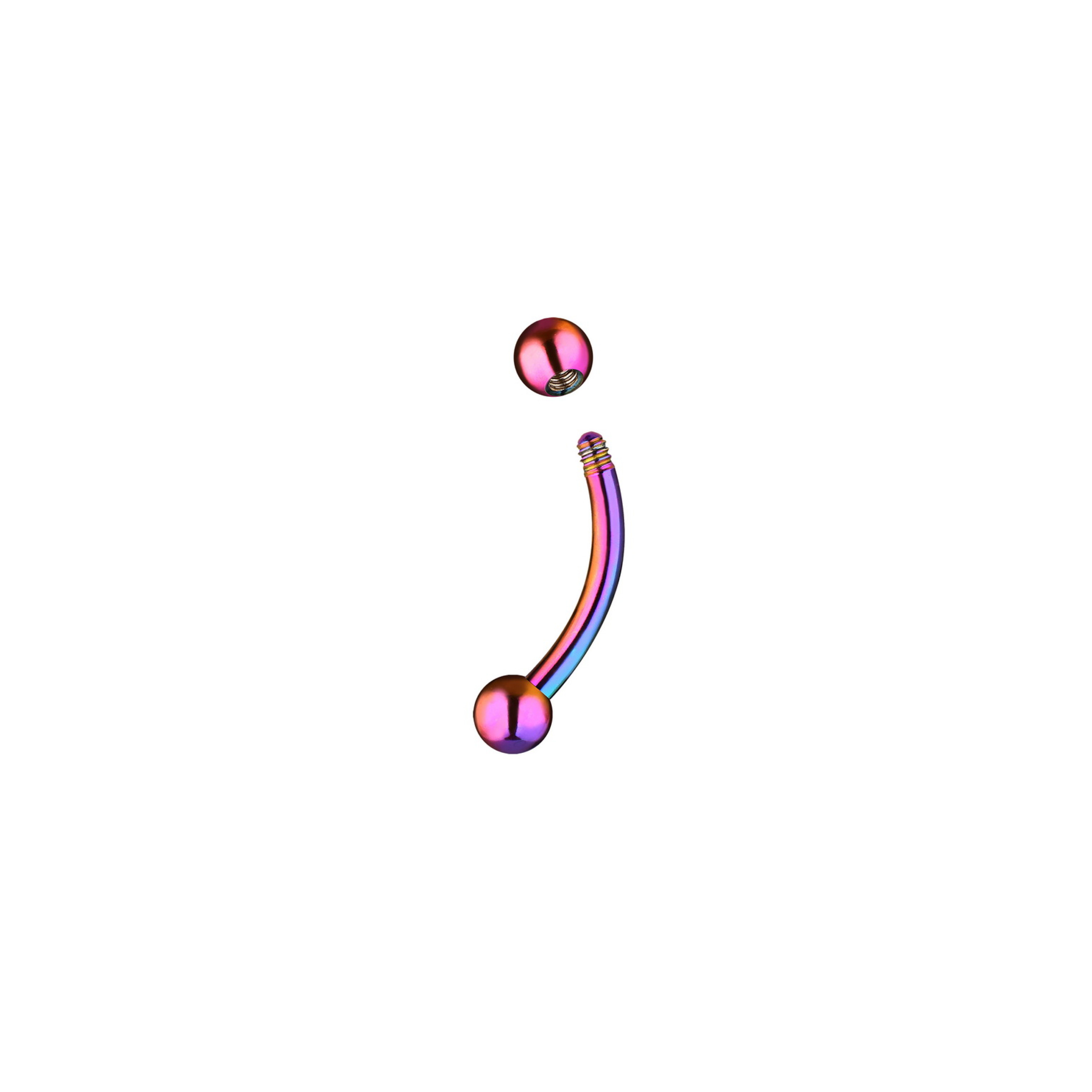 The rod in the navel with balls 4mm long 10mm made of steel gasoline