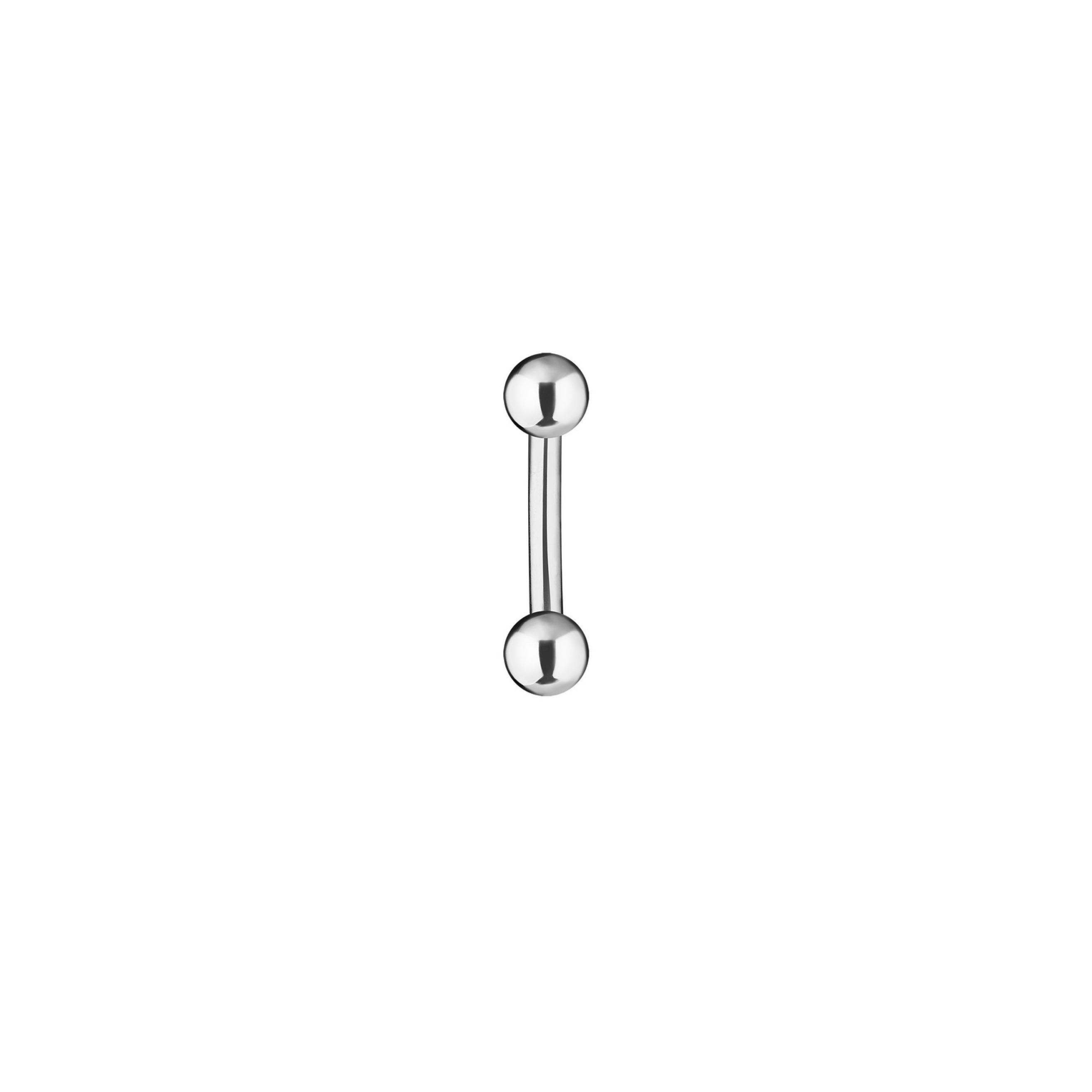 A barbell in the navel with balls 4mm long 8mm made of steel