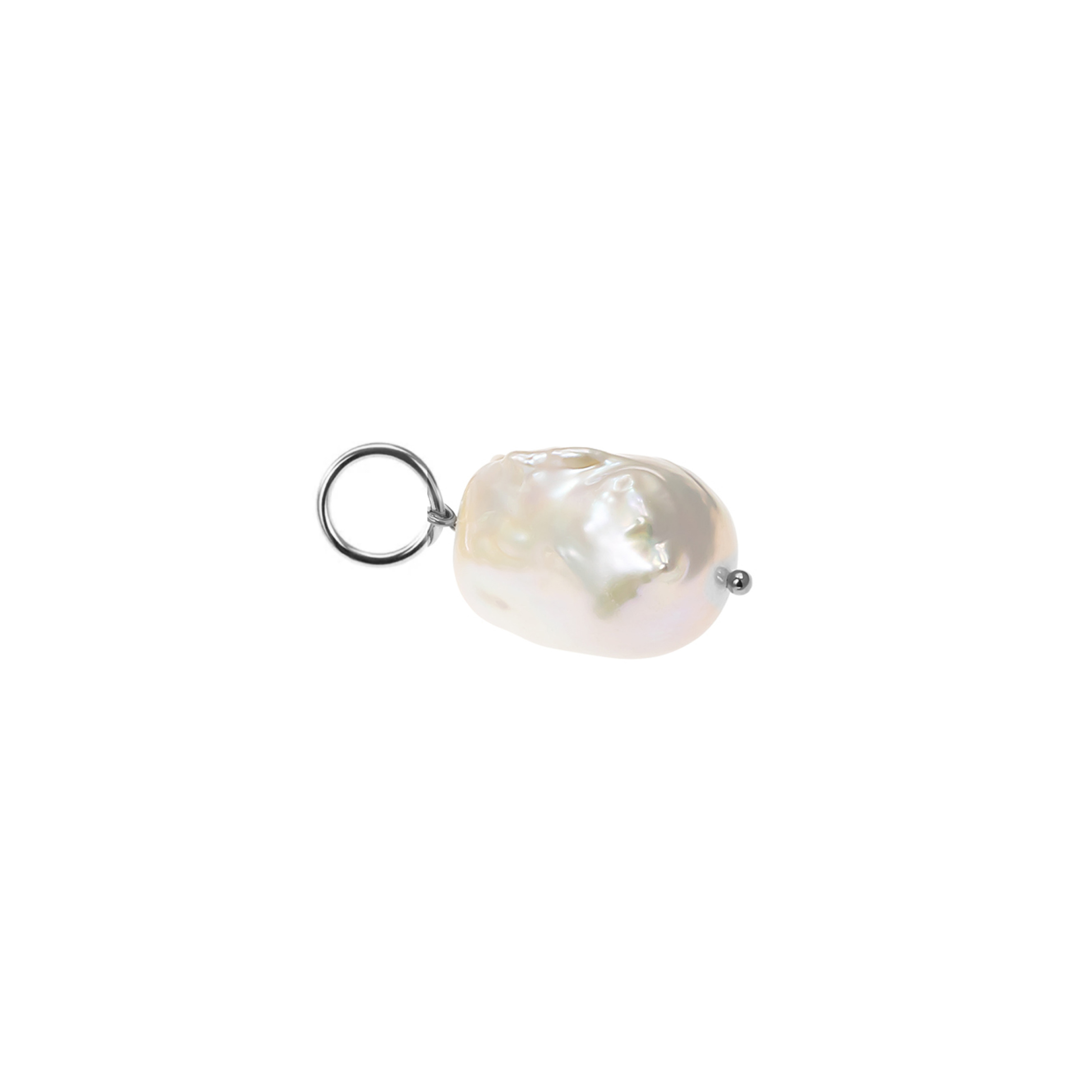 green Murano bead and pearl earrings