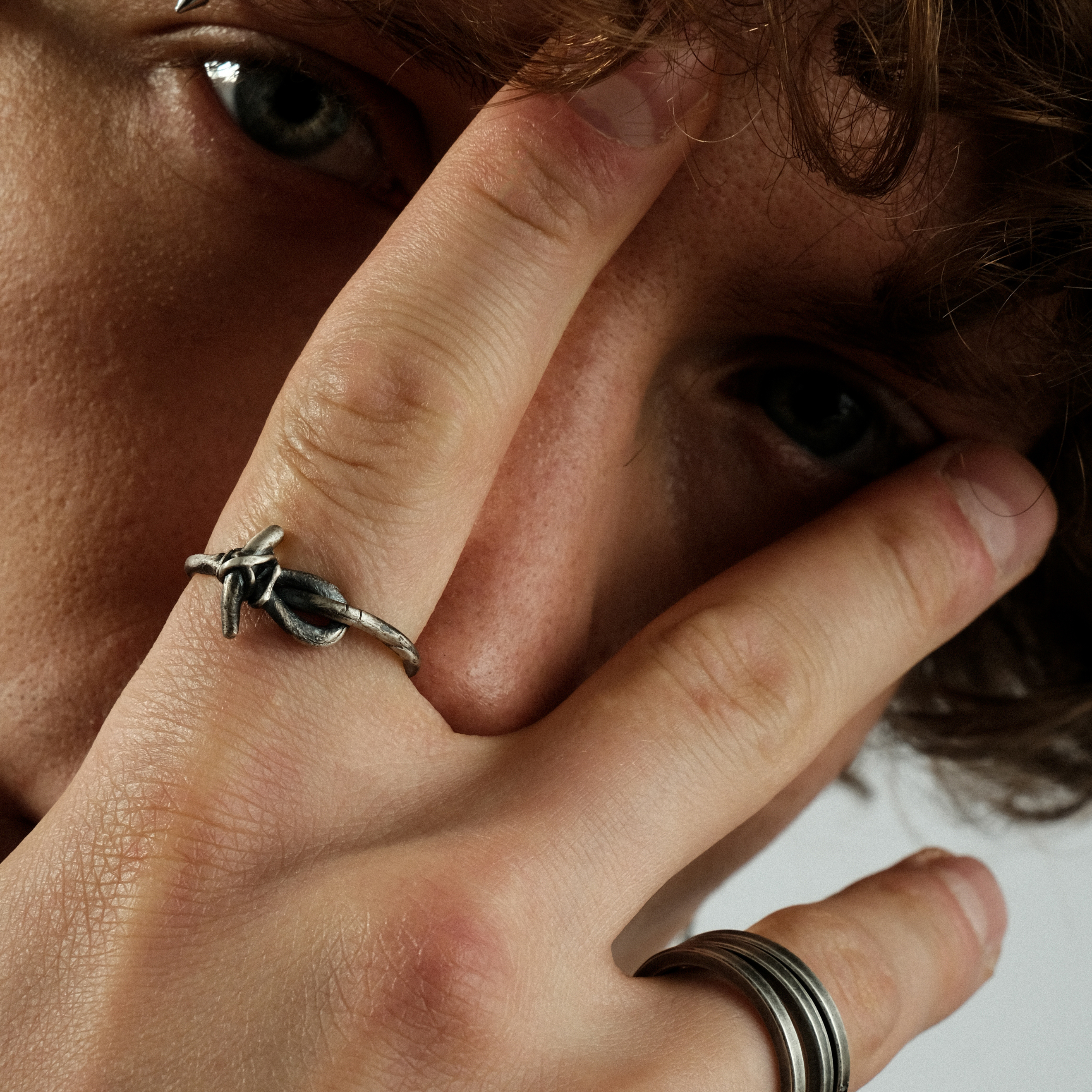 Ankh ring made of silver