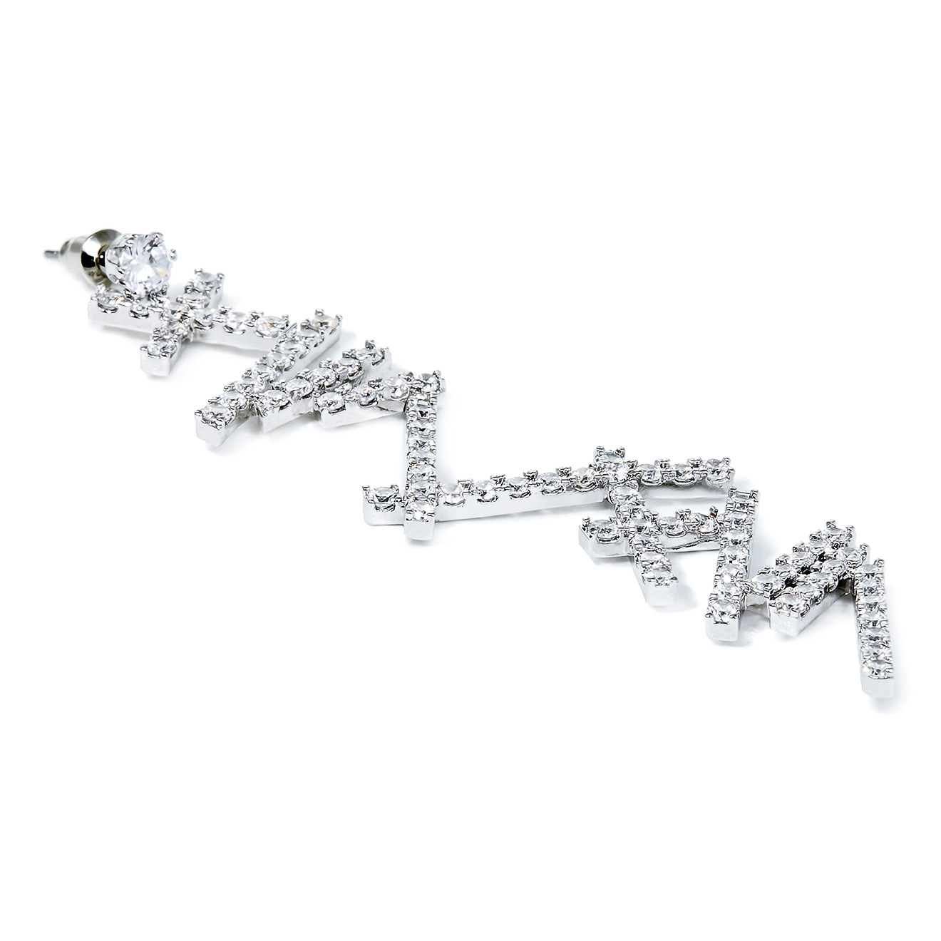 zigzag earrings with crystals