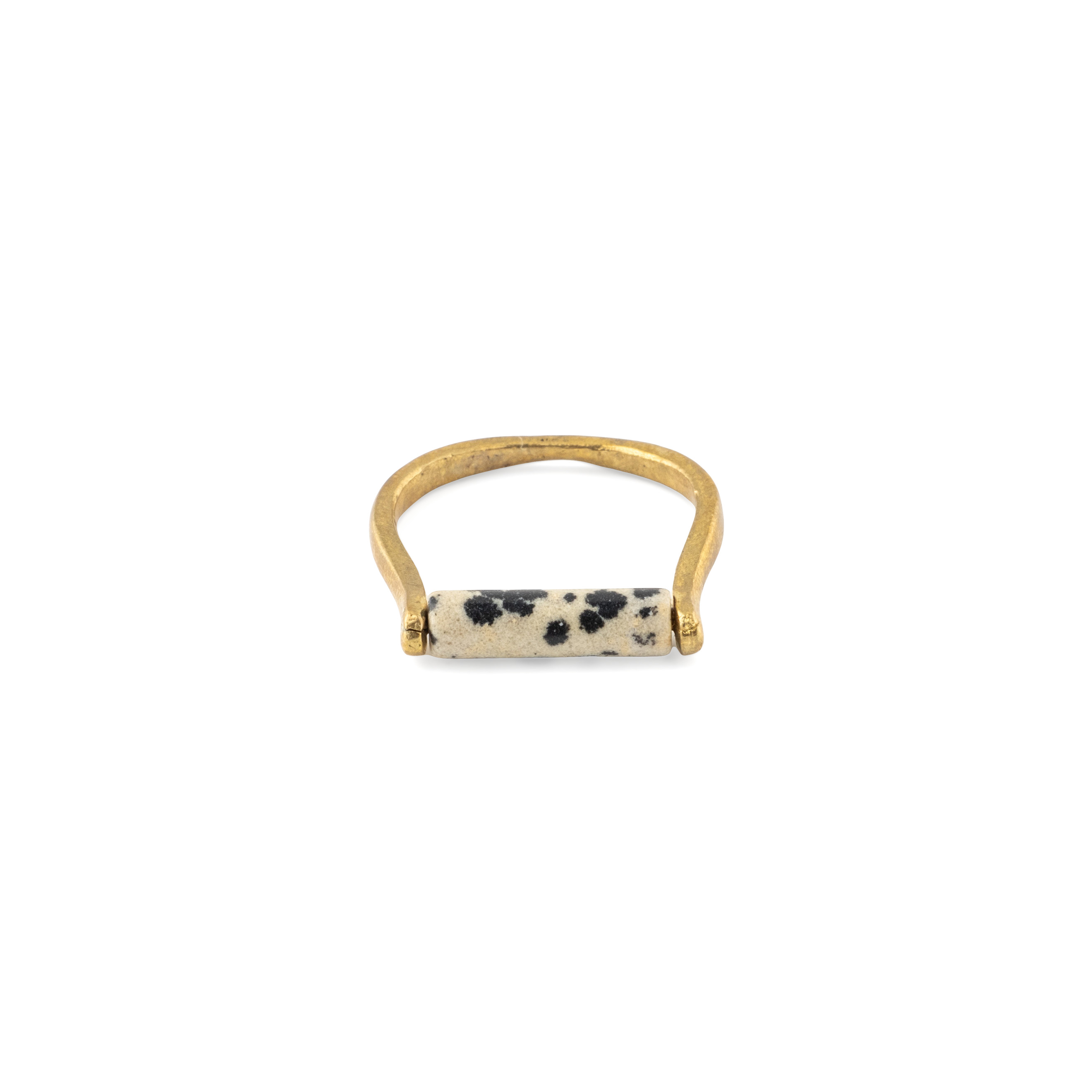 Brass and jasper ring