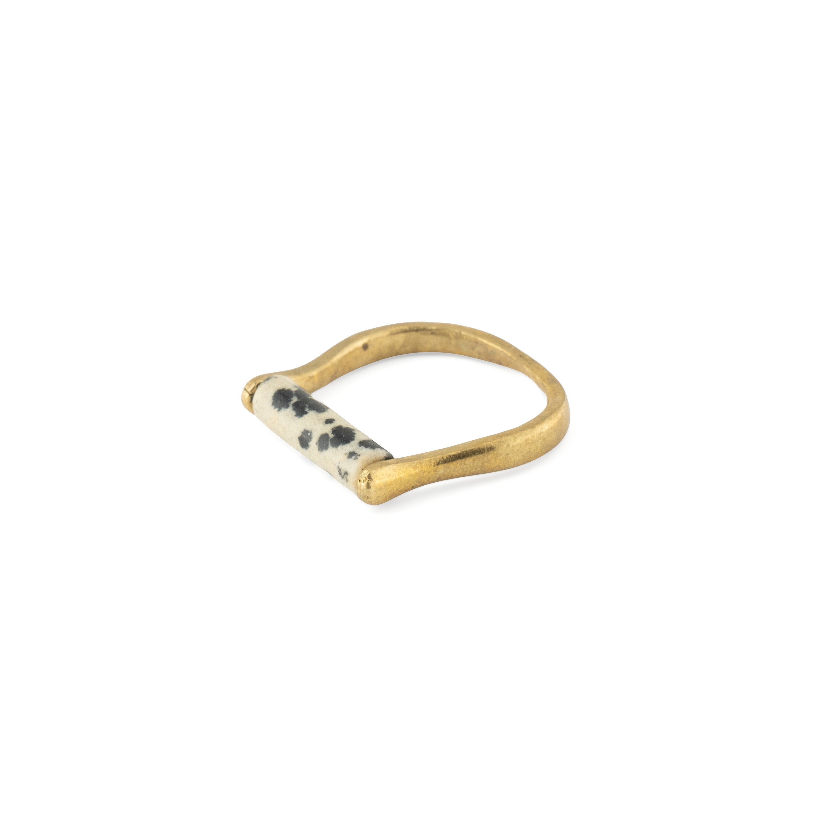Brass and jasper ring