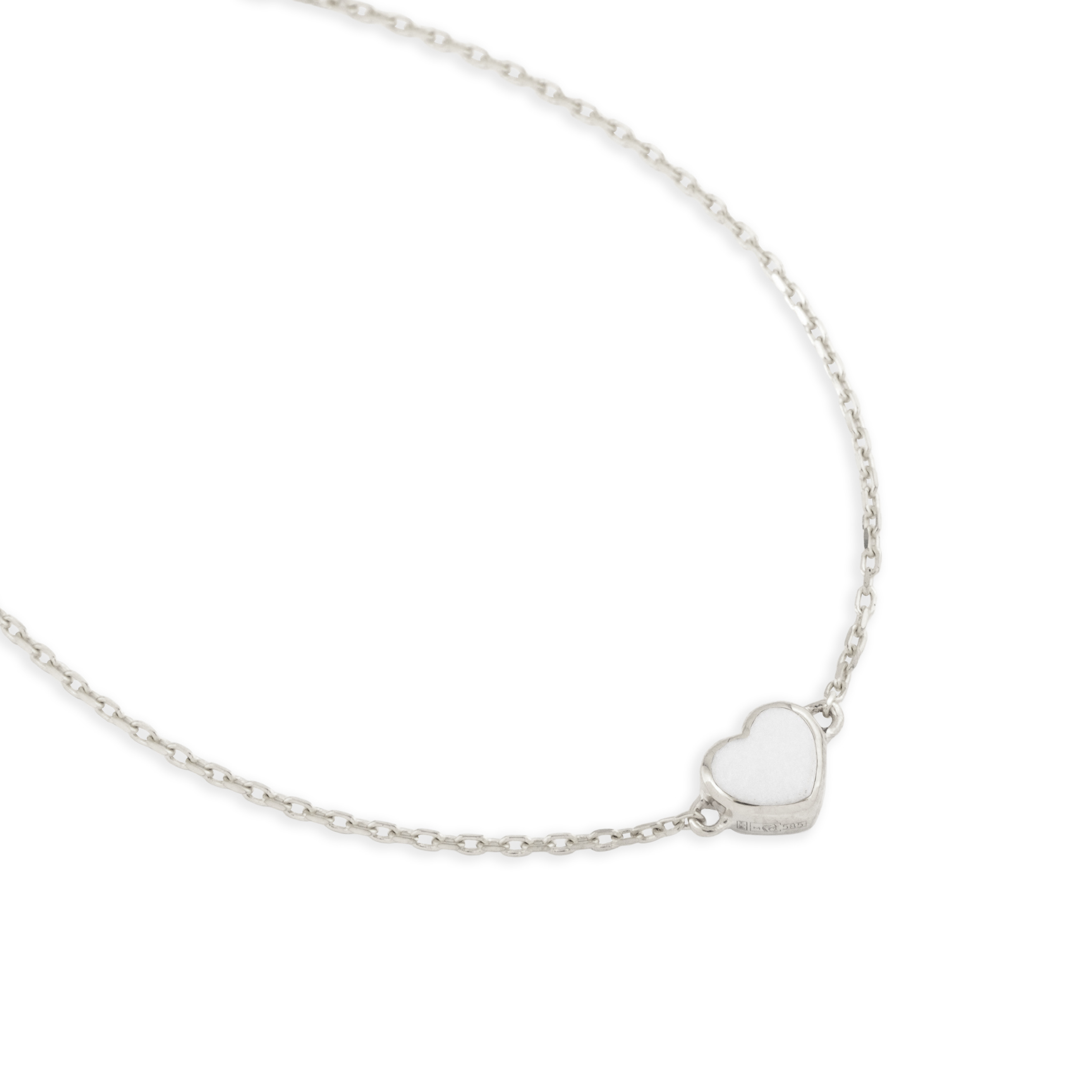 Браслет Stone Heart, Кахолонг белый