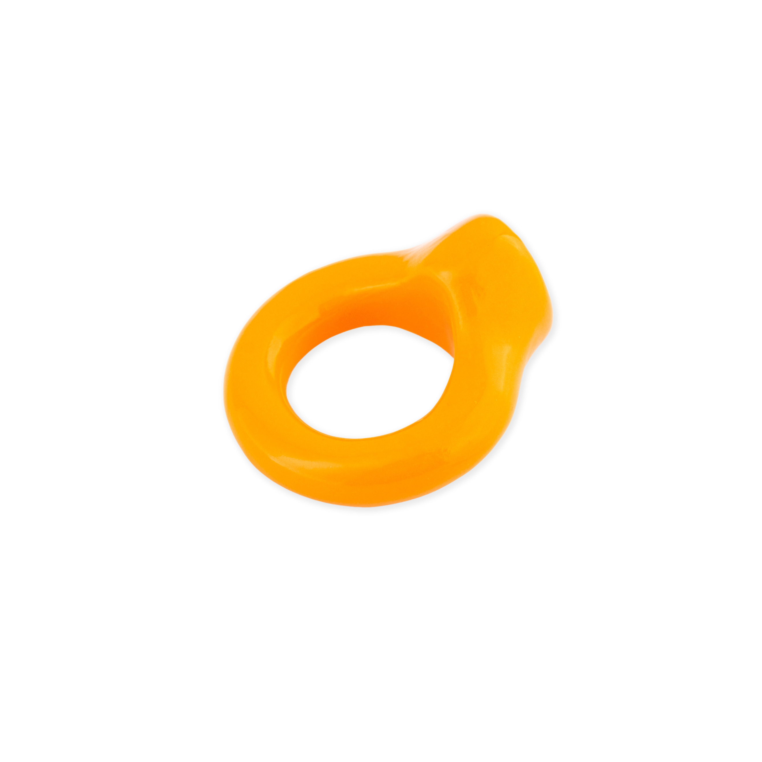 Polymer clay ring with crystal