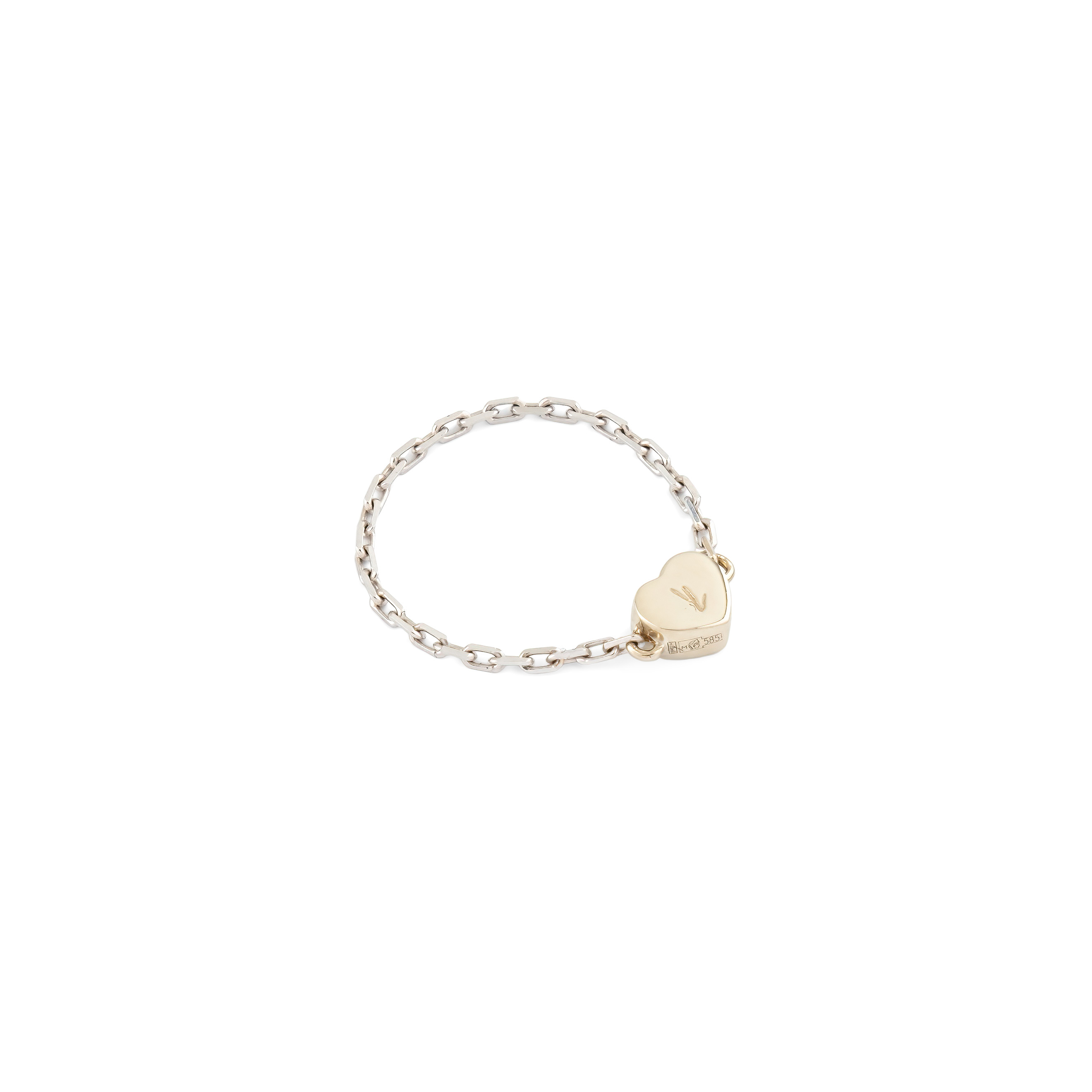Кольцо Stone Heart, Кахолонг белый