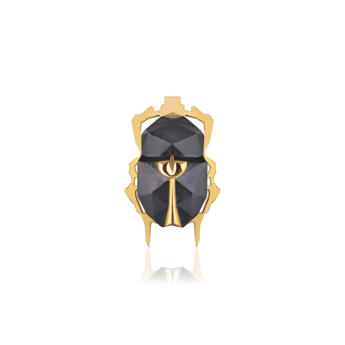 Броши Vertigo Jewellery Lab Брошь BUG № 5, Латунь, позолота, фарфор Parian роспись золотом