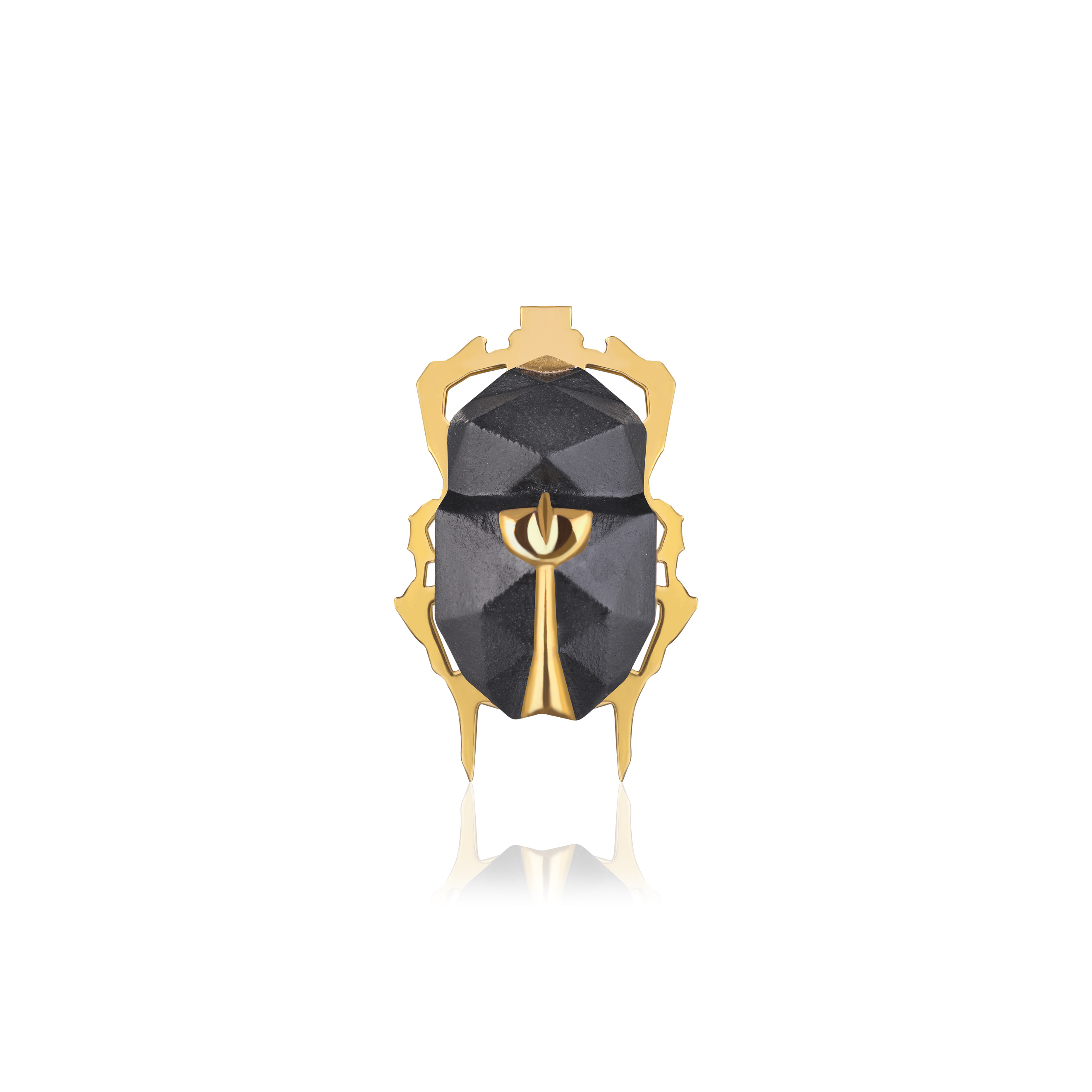 Броши Vertigo Jewellery Lab Брошь BUG № 5, Латунь, позолота, фарфор Parian роспись золотом