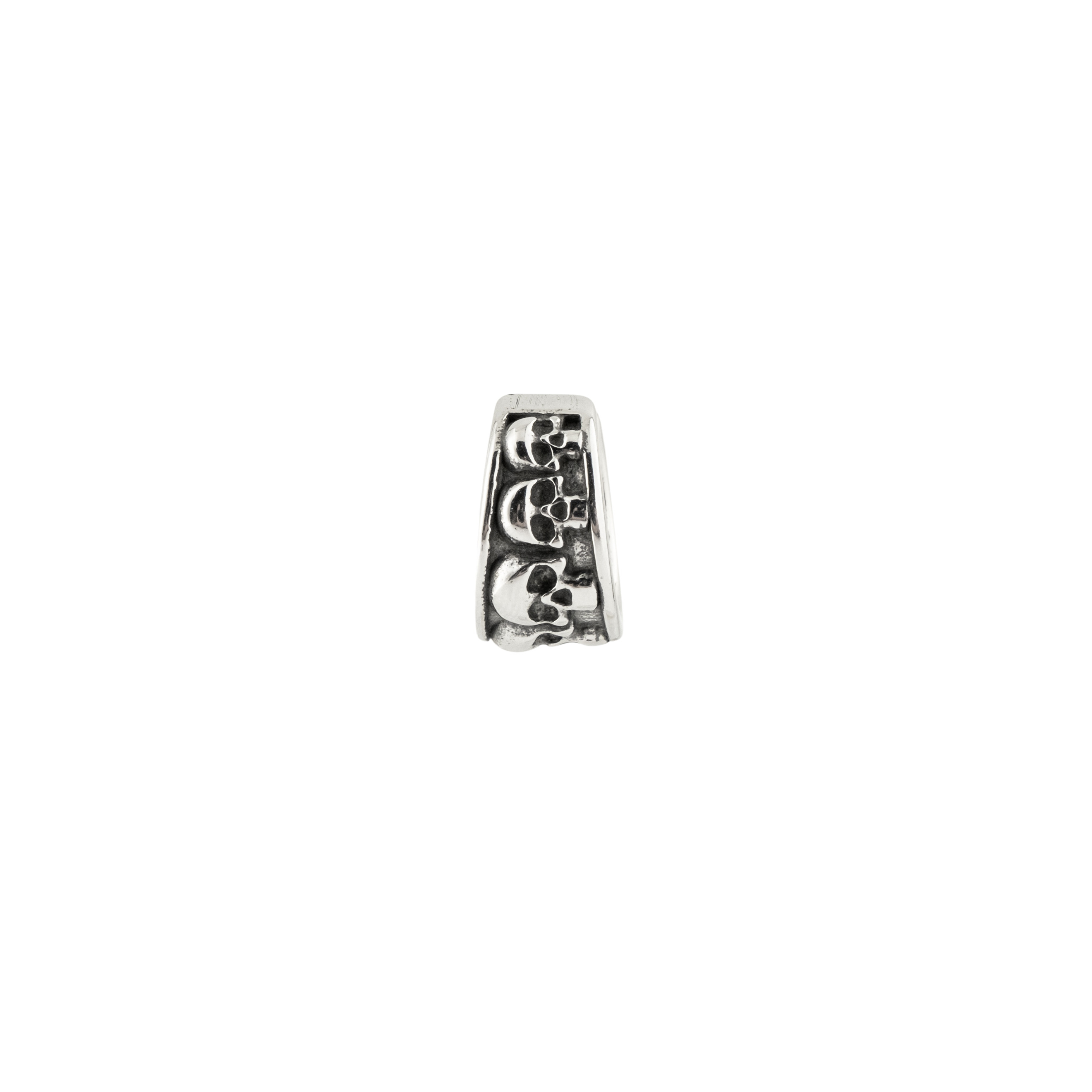 Кафф с узором «Череп» из нержавеющей стали
