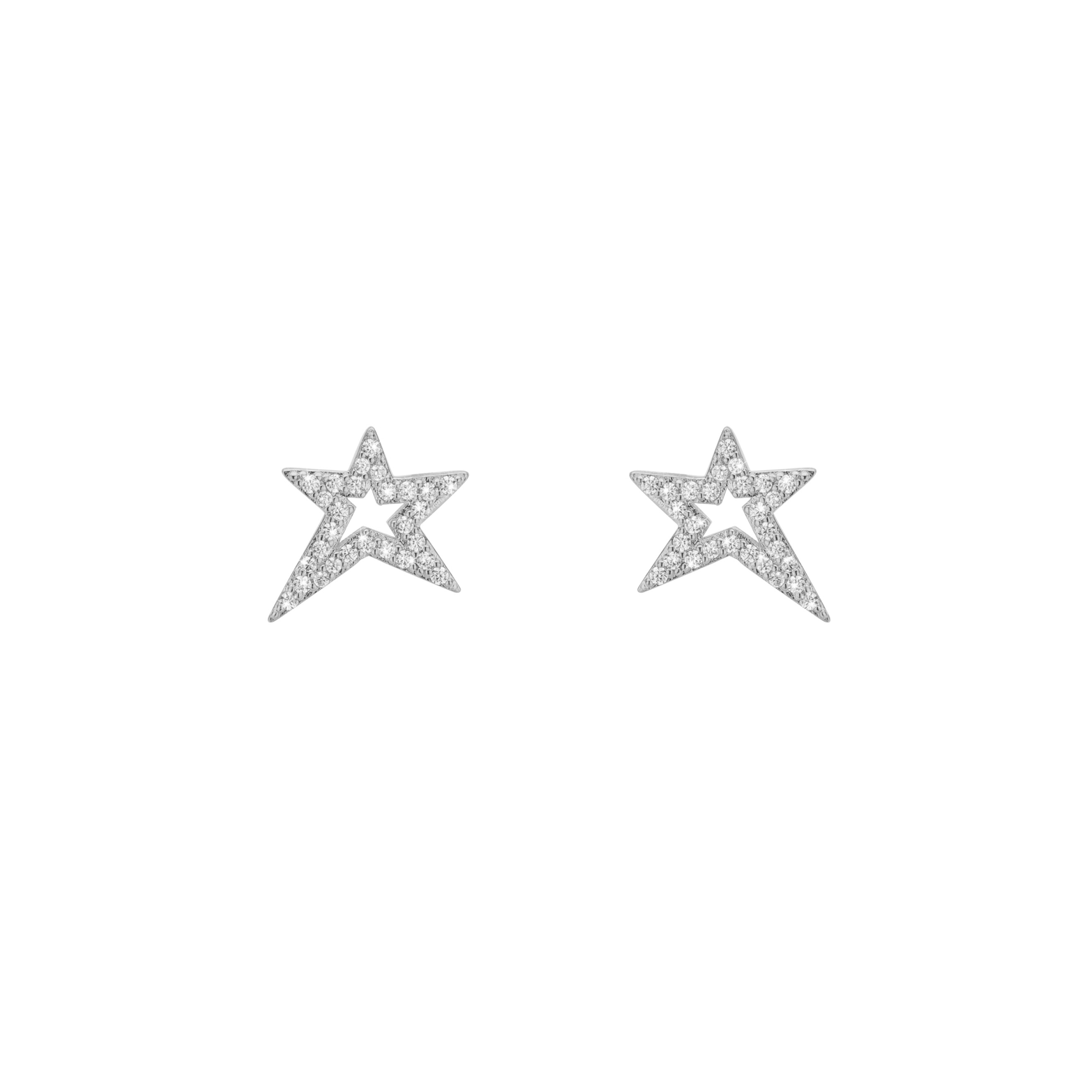 silver-plated little stardust star earrings