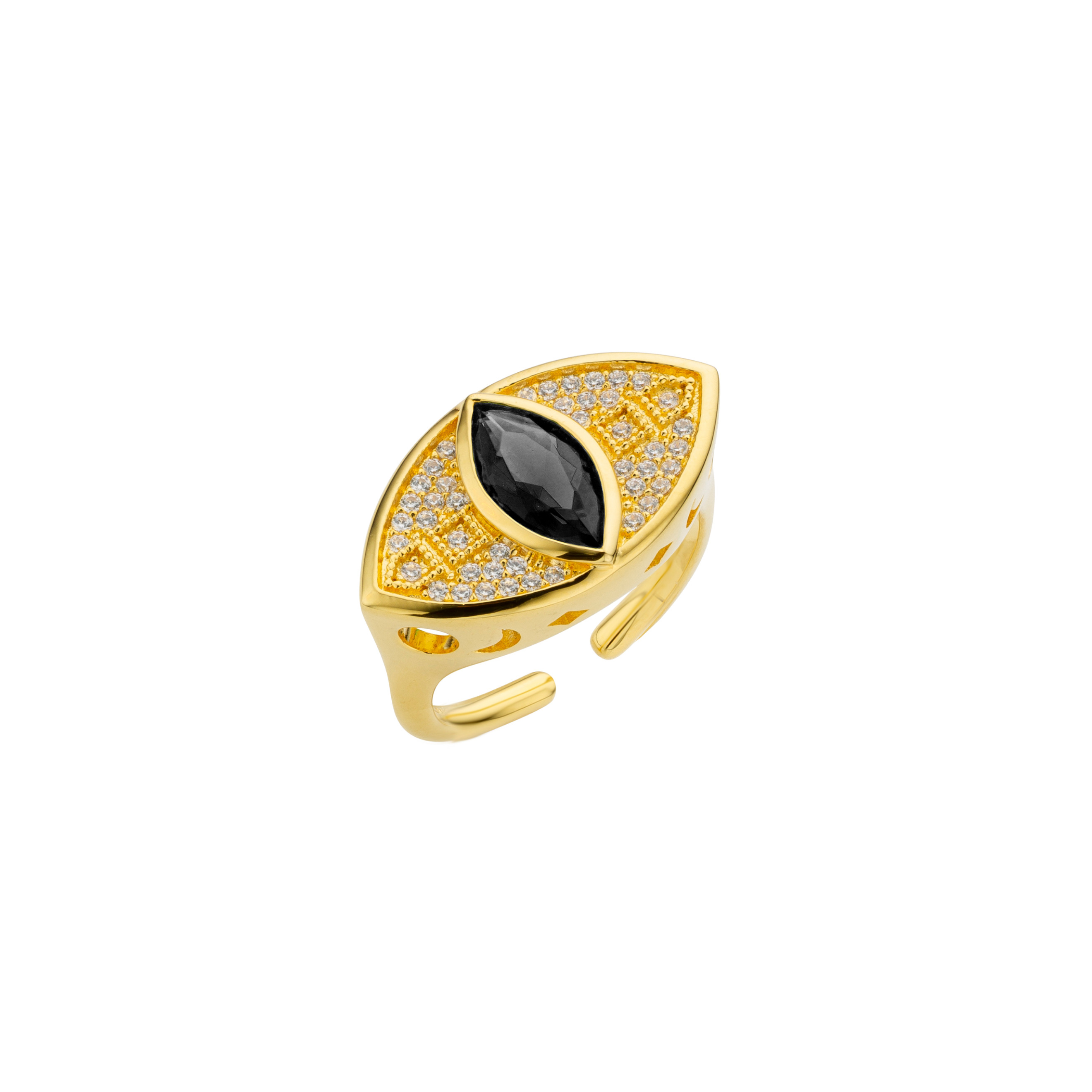 Позолоченное кольцо BLACK OJO