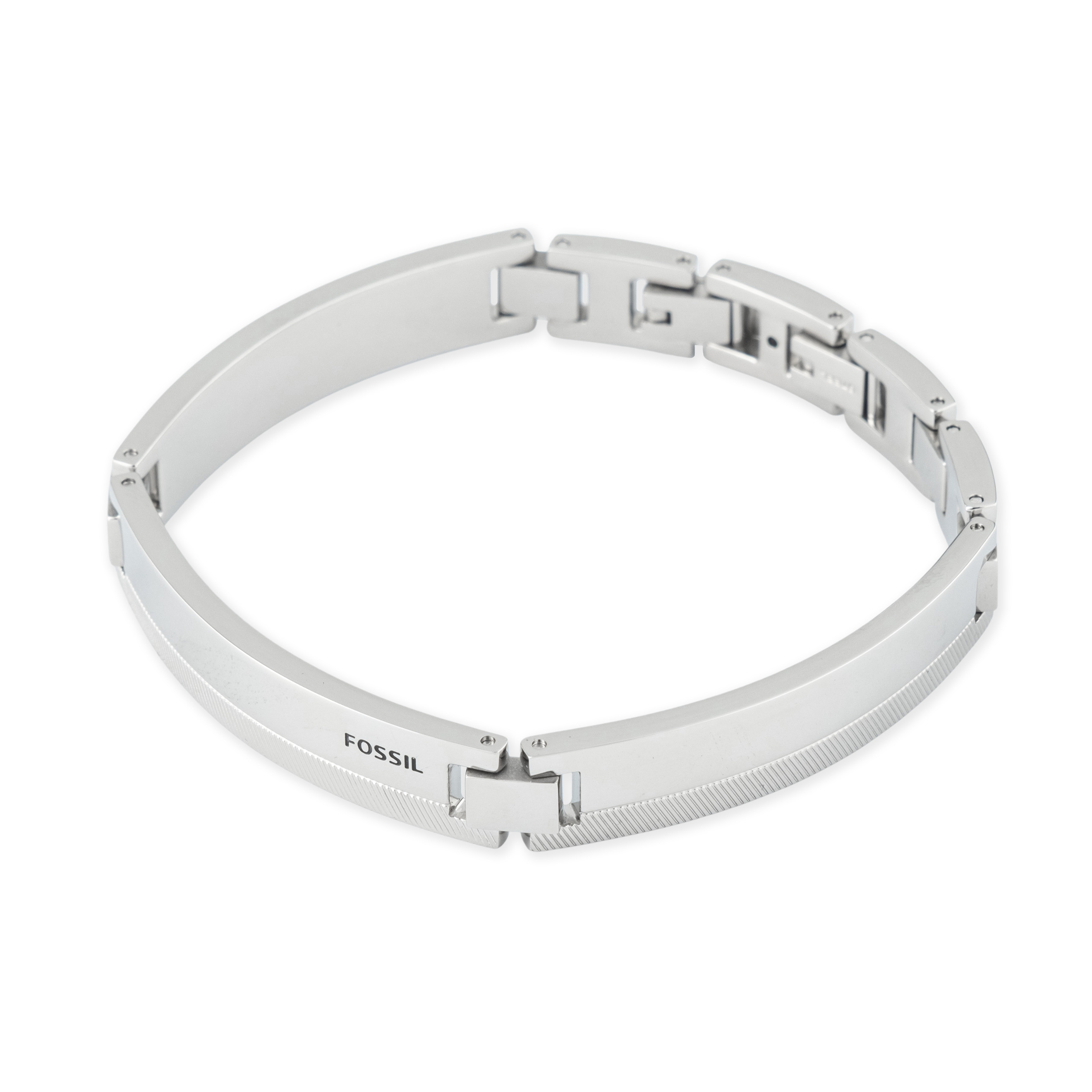 Steel bracelet with enamel insert